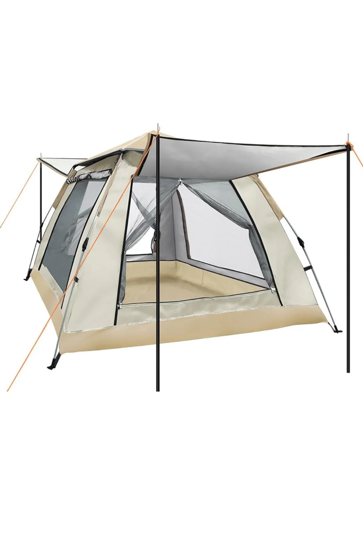 Büyük Aile Kamp Çadırı 240x240x160 Cm Gölgelikli 6 Kişilik Outdoor Çadır - Just Cheap Store Görsel 3