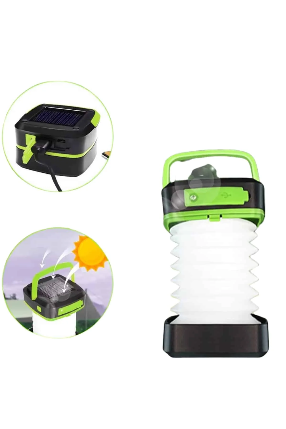 Kamp Lambası Katlanabilir Lamba Solar Şarjlı Led Lamba El Fenerli Yeni Nesil - Just Cheap Store Görsel 2