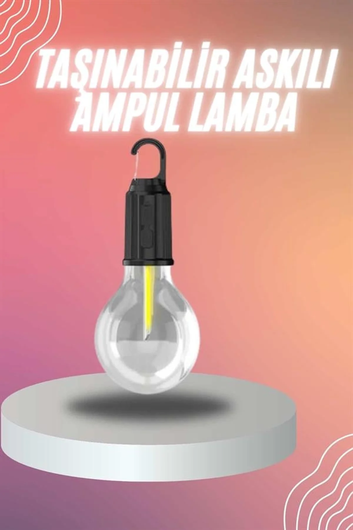Şarjlı Dekoratif Kamp Lambası Askılı Ampul Led Işık Type-c Girişli - Just Cheap Store Görsel 2