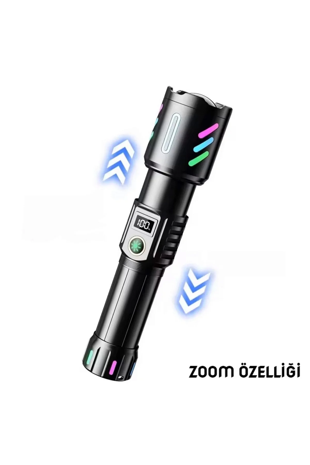 Ws-9944 20w Zoomlu Fosforlu Metal Şarjlı El Feneri - Just Cheap Store Görsel 4
