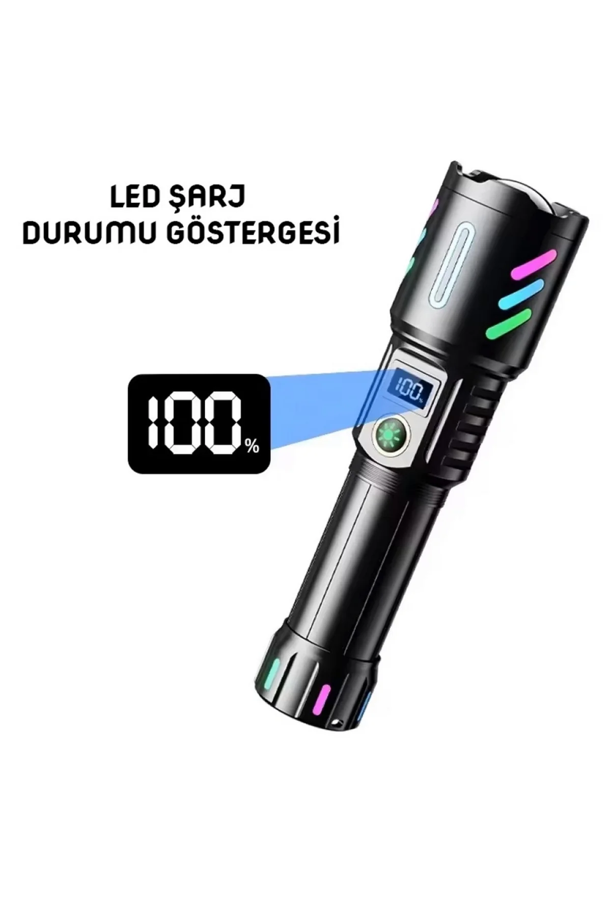 Ws-9944 20w Zoomlu Fosforlu Metal Şarjlı El Feneri - Just Cheap Store Görsel 5