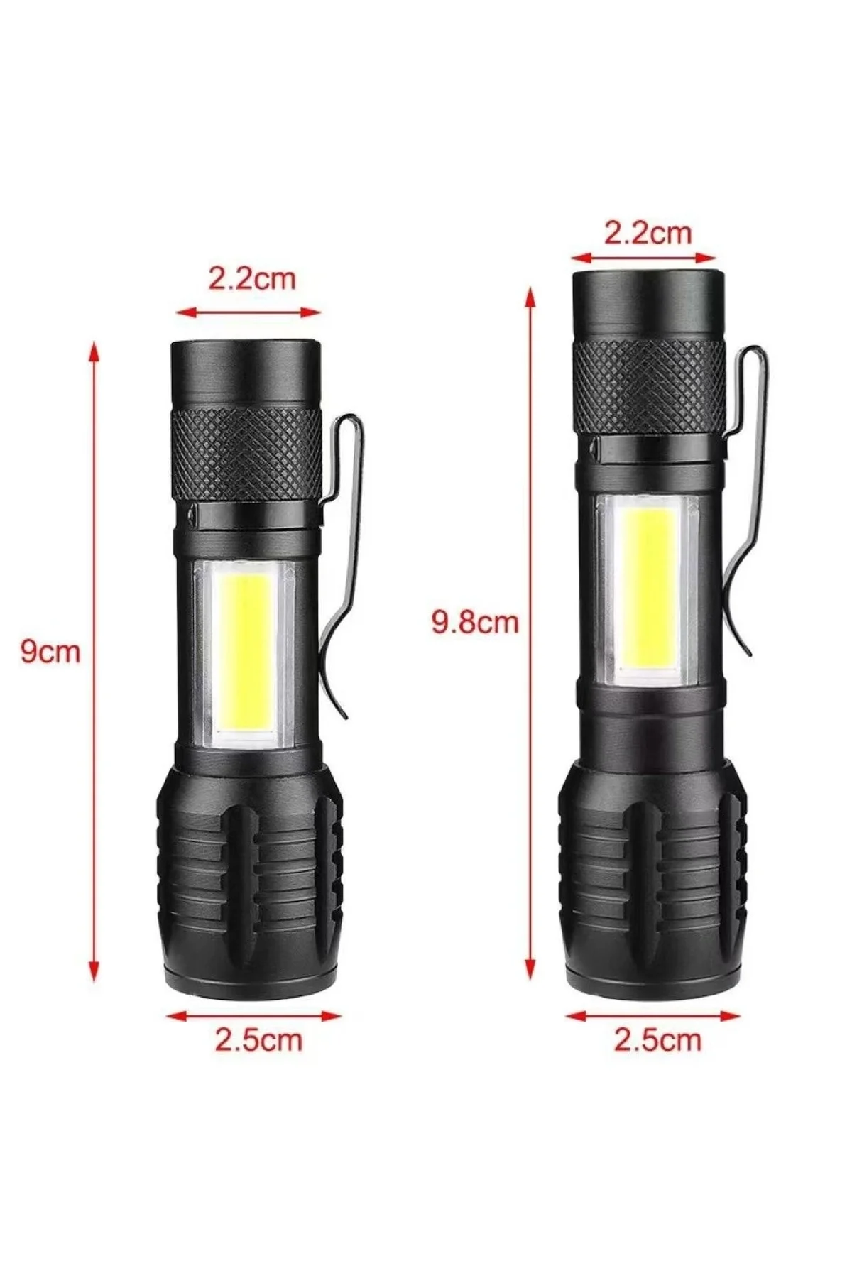 Ws-5454 Cob Led Usb Şarjlı Mini El Feneri - Just Cheap Store Görsel 2