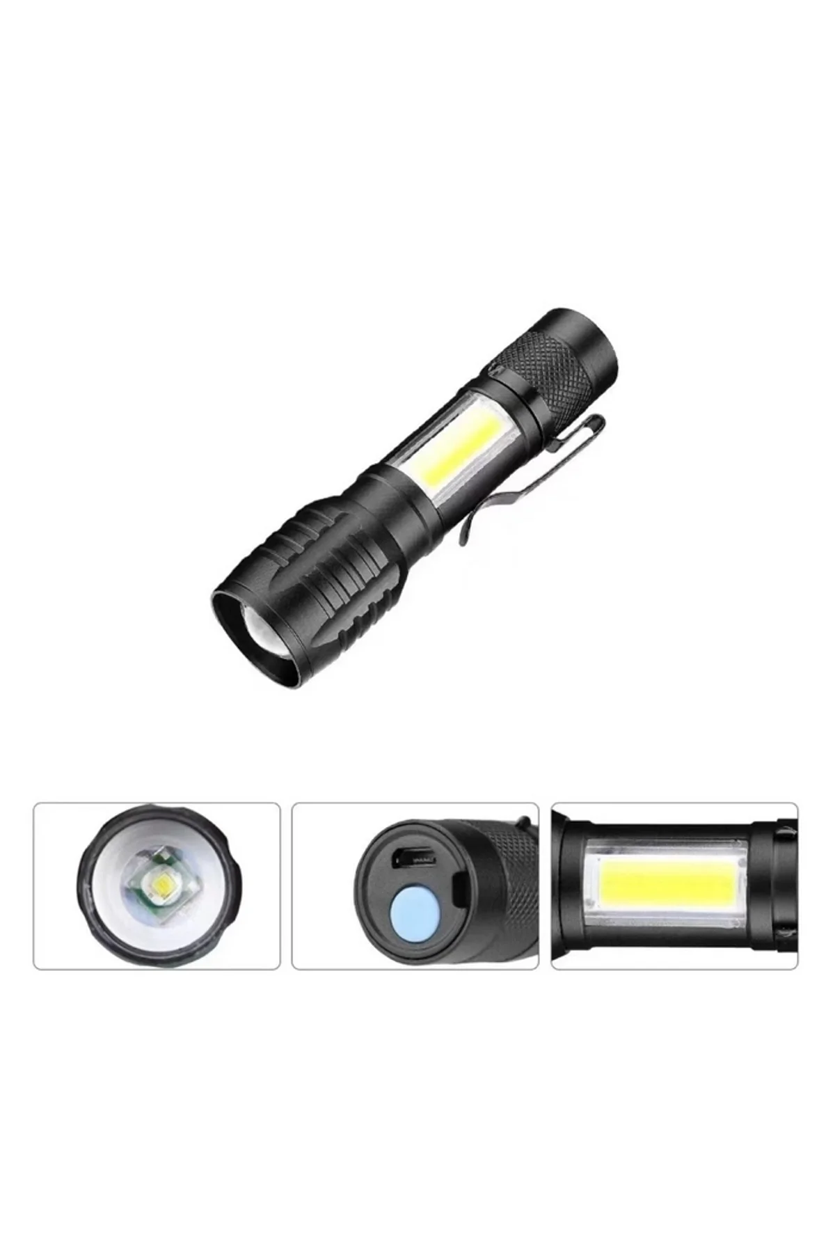 Ws-5454 Cob Led Usb Şarjlı Mini El Feneri - Just Cheap Store Görsel 3