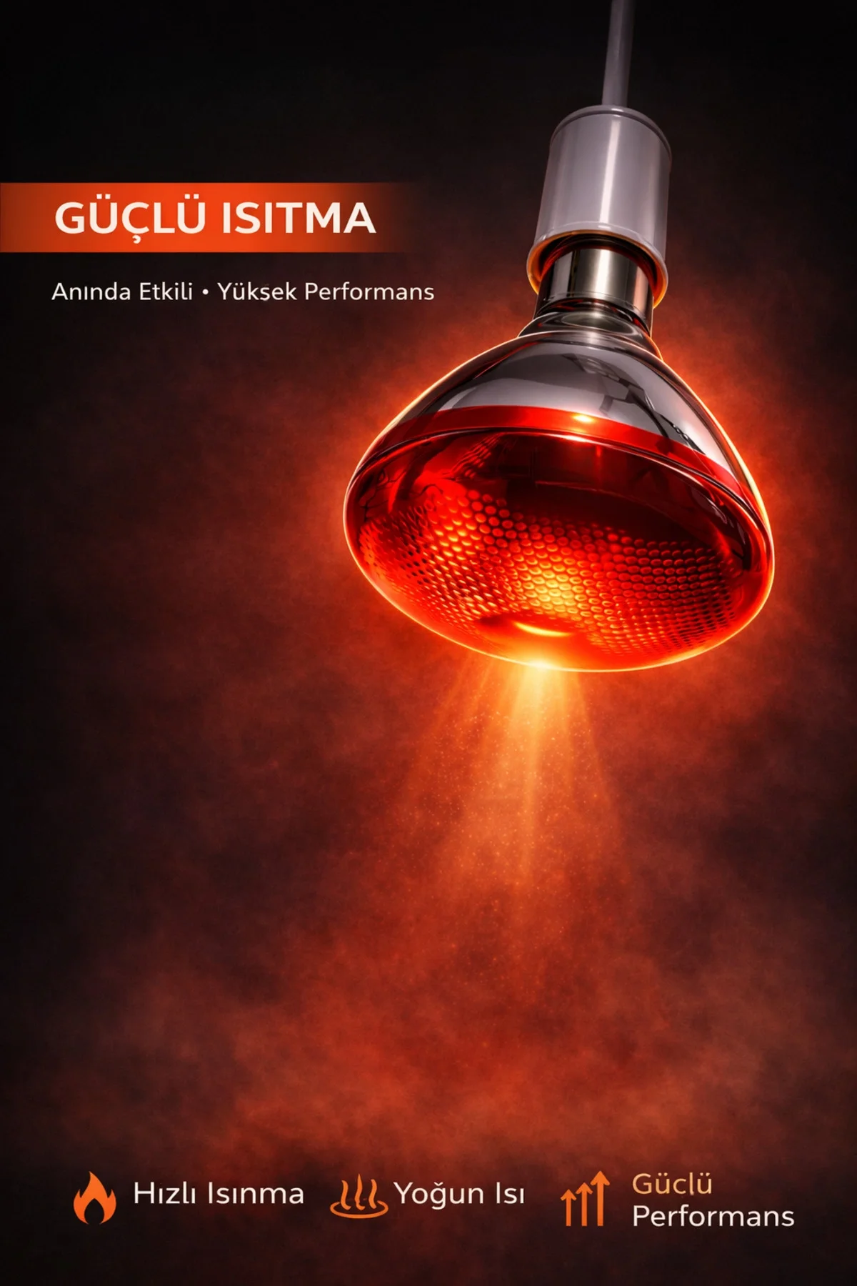 150w Isıtıcı Ampul Kırmızı Isı Lambası Civciv Kümes Kuluçka E27 Duy Isıtma Ampulü - Just Cheap Store Görsel 3
