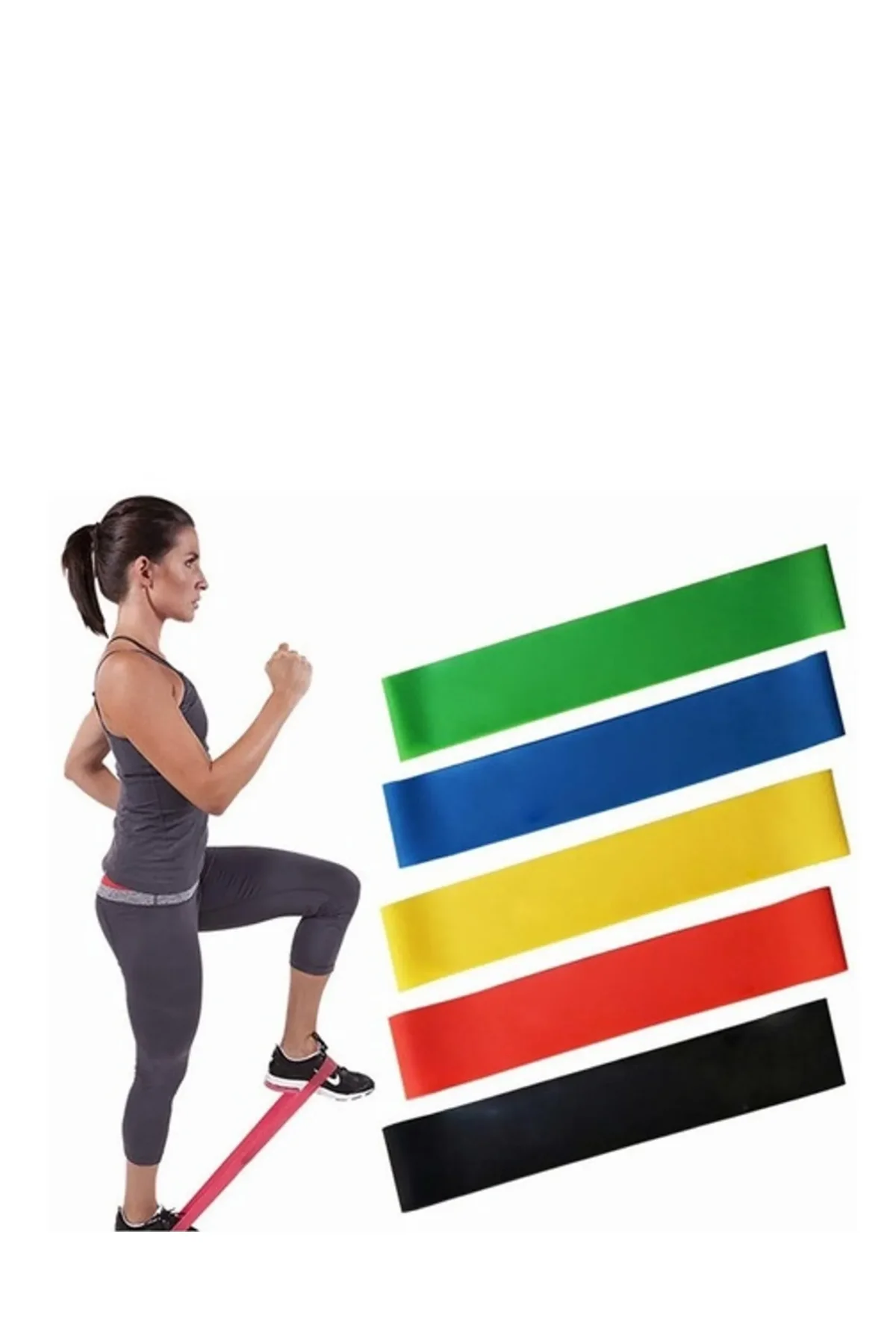 Pilates Direnç Lastiği Fitness Yoga Ve Evde Spor İçin Çok Amaçlı Bant - Just Cheap Store Görsel 5