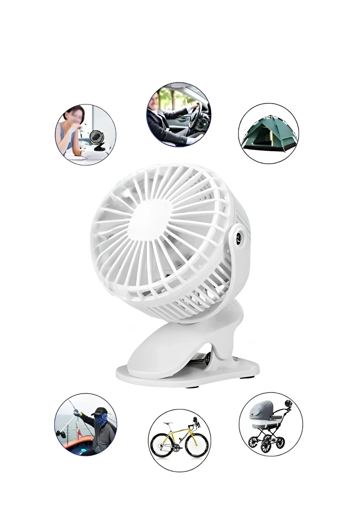 360 Derece Ayarlanabilir Sessiz Çalışan Mandallı Fan - Just Cheap Store Görsel 3