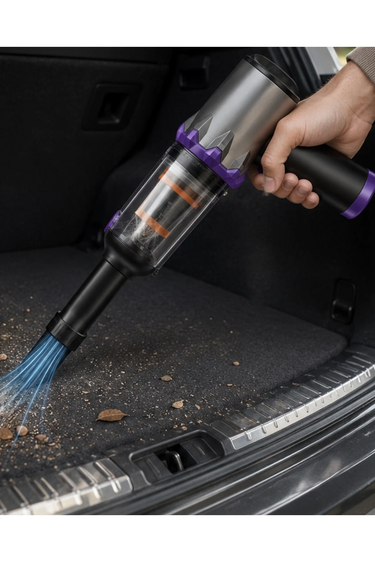 Taşınabilir Oto Süpürge 220w Turbo Güçlü Metal Hepa Filtreli Kablosuz Süpürge