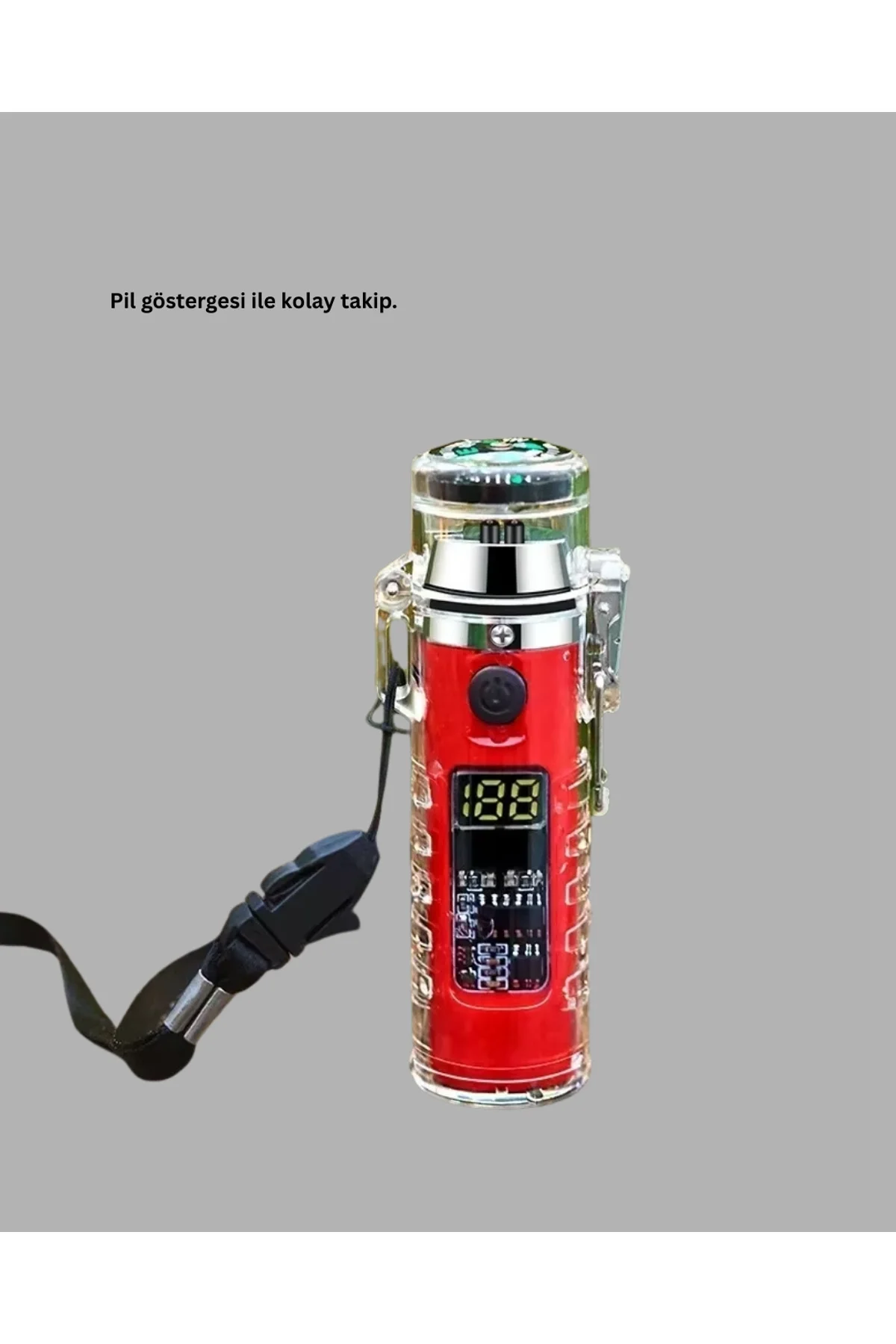 Tip C Şarjlı Dijital Ekranlı Çakmak Ve El Feneri - Just Cheap Store Görsel 4