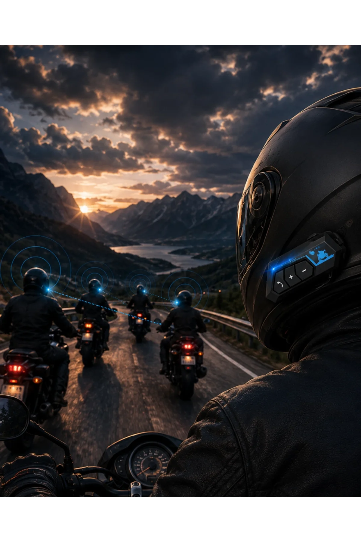 Motosiklet Kaskı İçin Bluetooth Kulaklık Hands Free Çağrı Özellikli