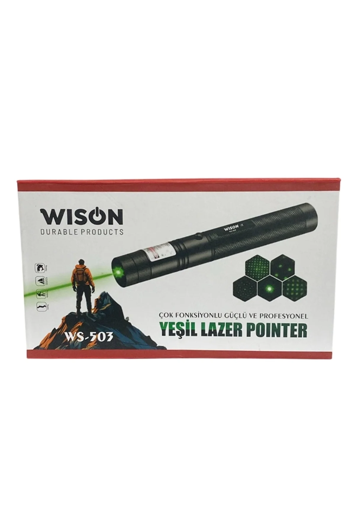 Ws-503 100mw Desen Başlıklı Şarjlı Yeşil Lazer Pointer - Just Cheap Store Görsel 3