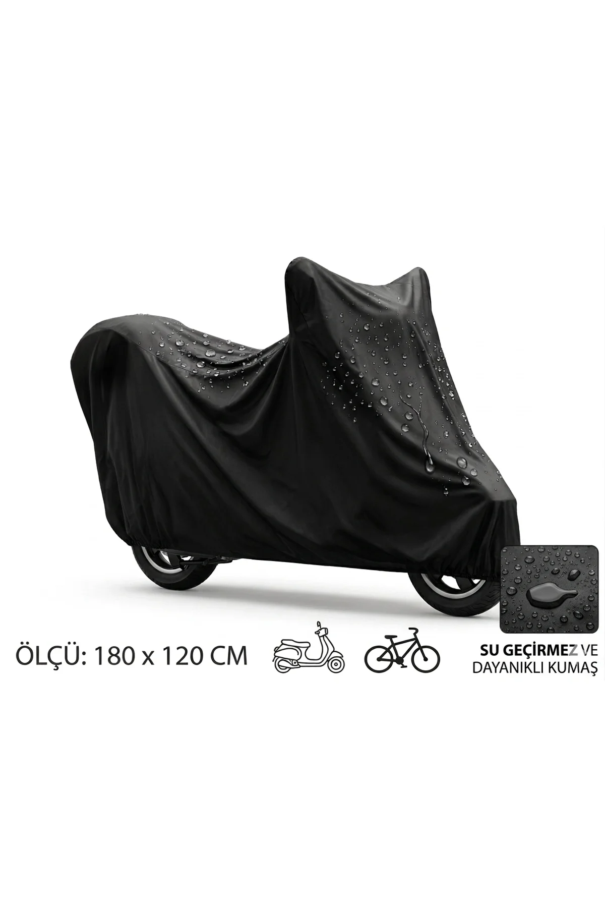 Motosiklet Ve Scooter Koruma Brandası – Su Ve Toz Geçirmez 180x120 Cm