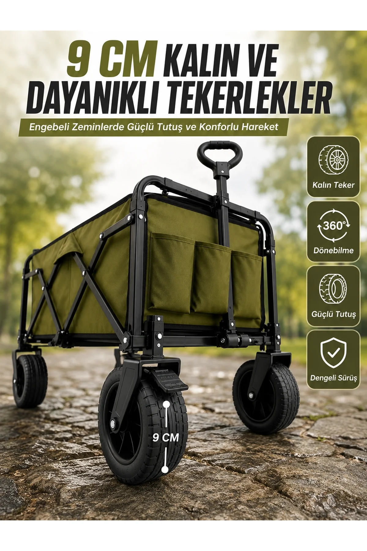Extra Cepli Katlanabilir Wagon Arabası İle Pratik Ve Düzenli Taşıma