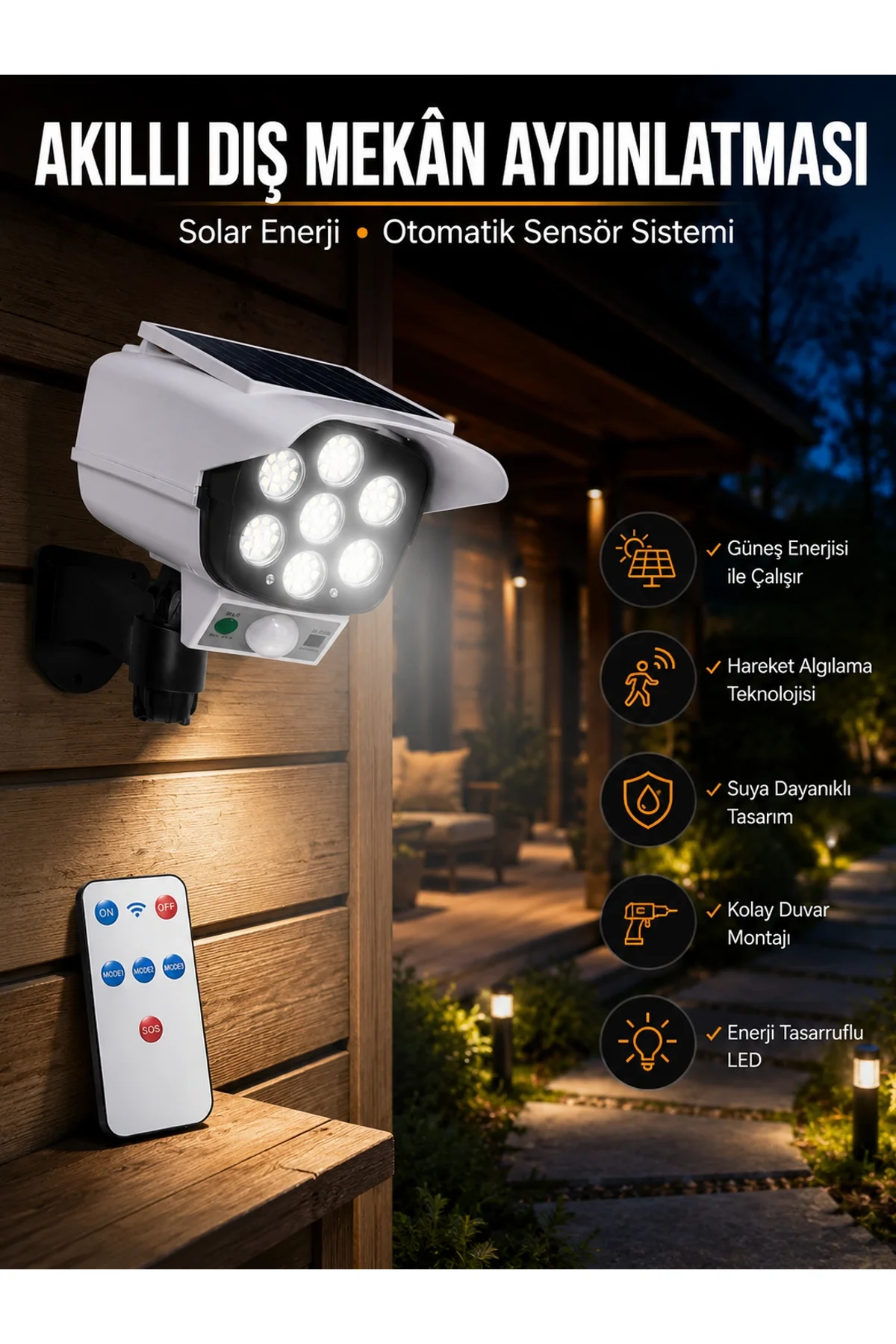 Kamera Görünümlü Solar Lamba