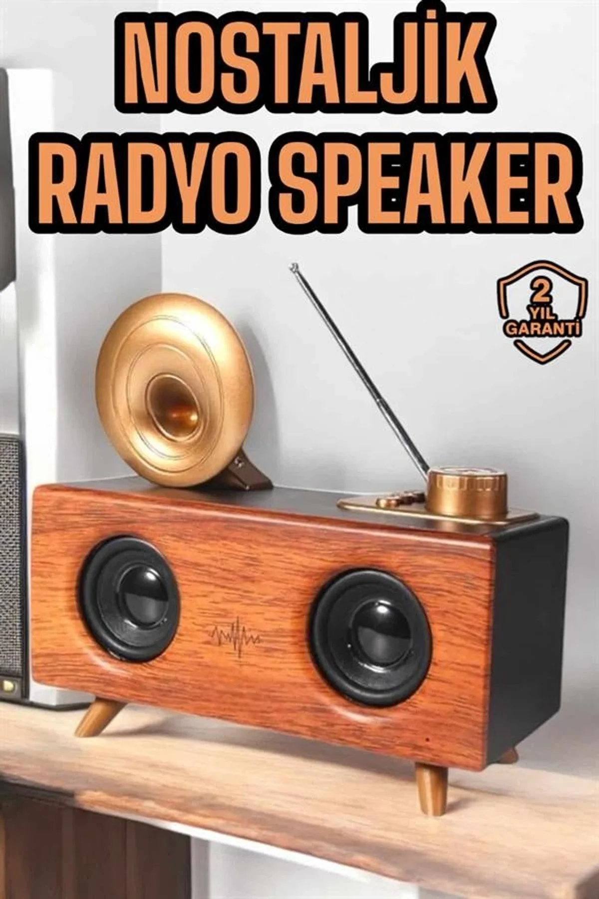 Çalar Radyo Müzik Kutusu Nostaljik Hoparlör Speaker - Just Cheap Store Görsel 2