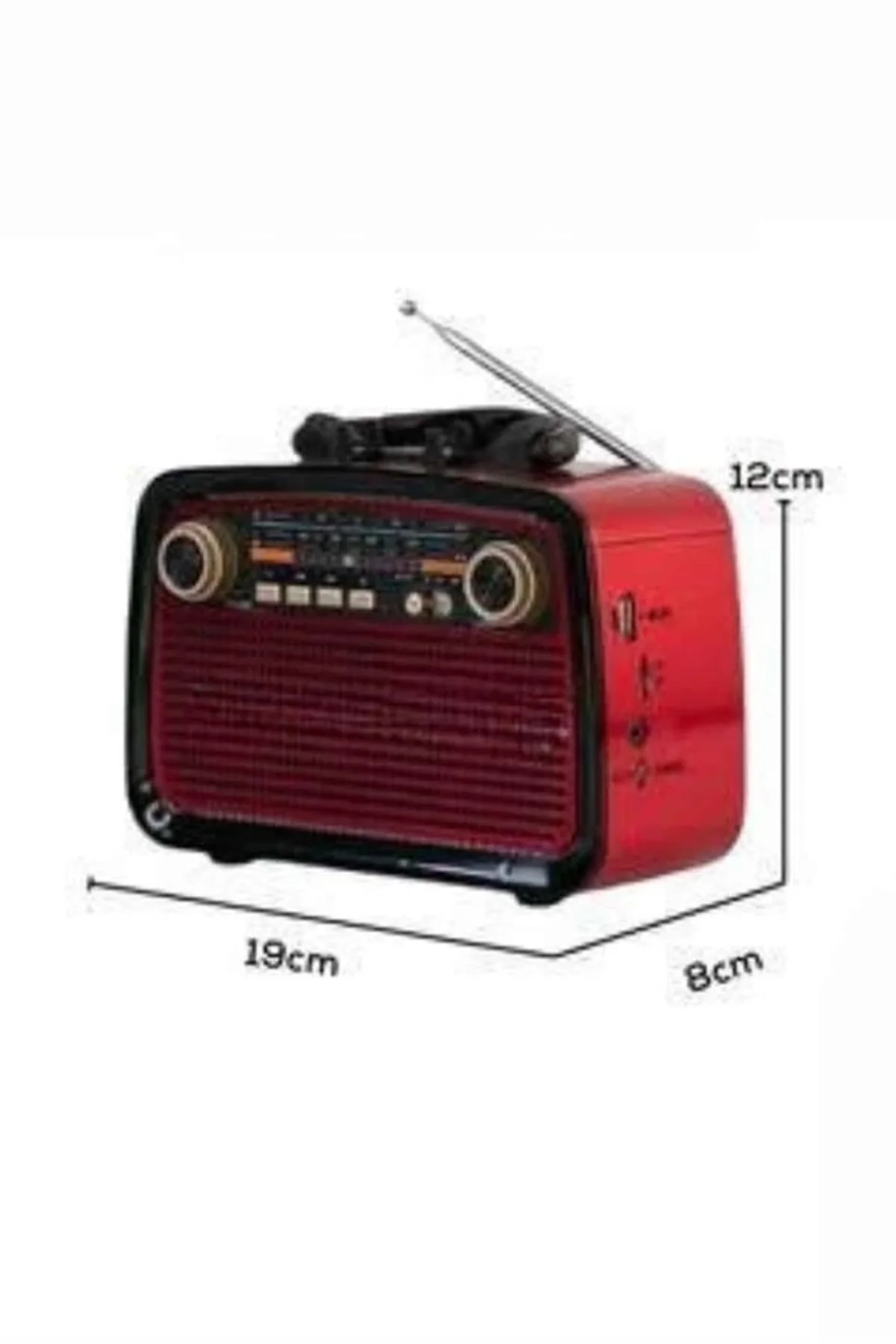 Müzik Kutusu Bluetooth Bağlantılı El Fenerli Nostaljik Tasarım Radyo - Just Cheap Store Görsel 4