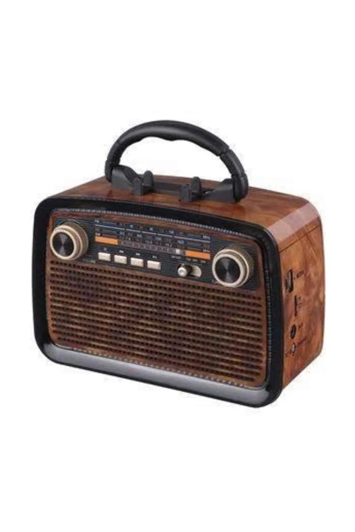 Müzik Kutusu Bluetooth Bağlantılı El Fenerli Nostaljik Tasarım Radyo - Just Cheap Store Görsel 5