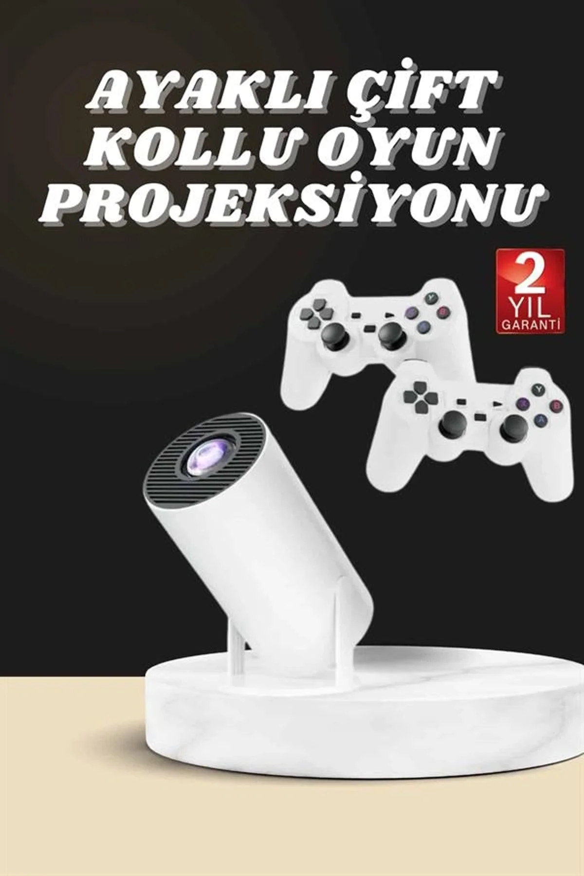 Projeksiyon Cihazı Video Oyun Konsolu Projektör Taşınabilir Ayaklı Çift Kollu 4k Çözünürlüklü - Just Cheap Store Görsel 2