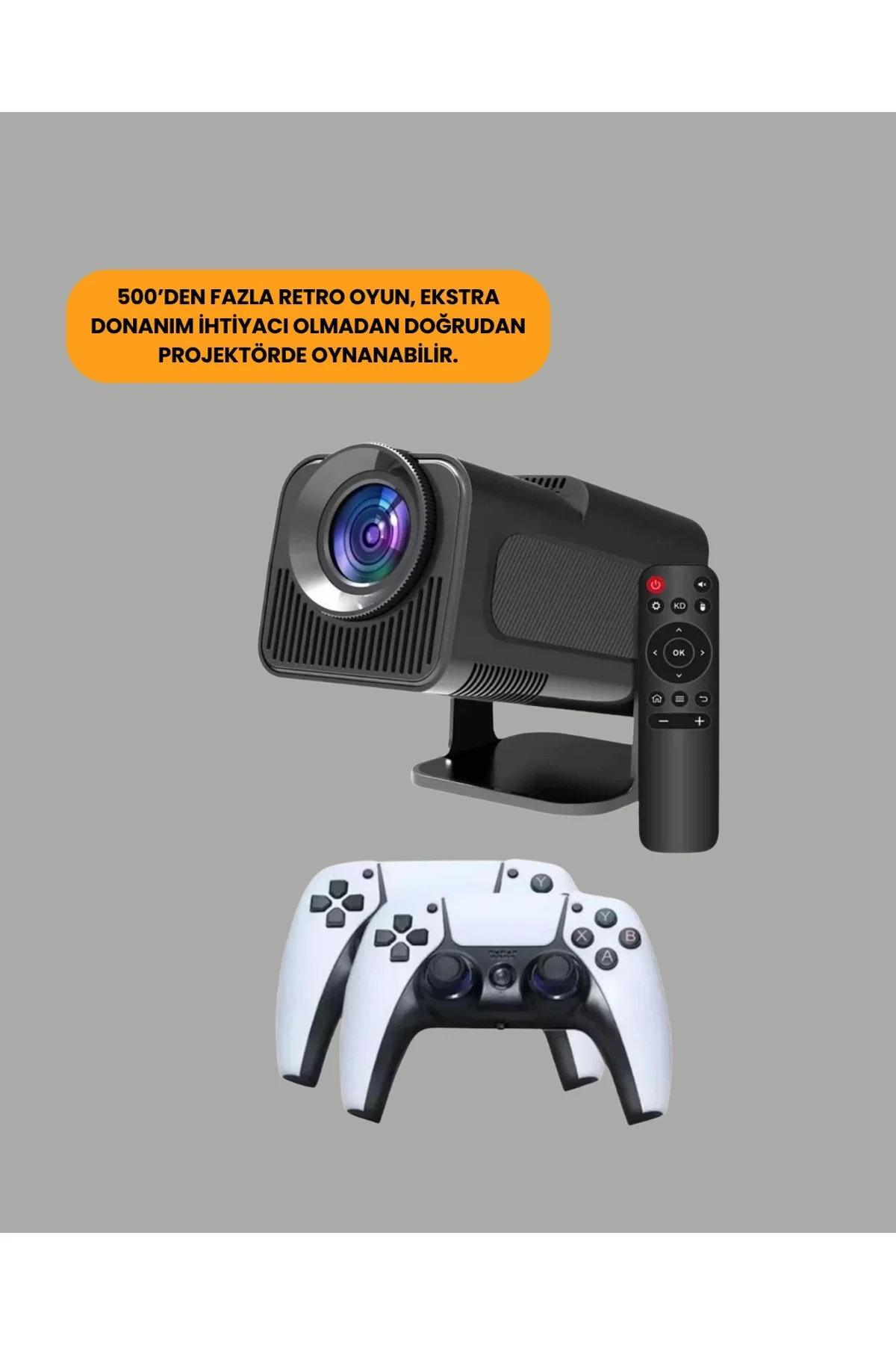 1.5 Kg Ağırlığında, 4500 Retro Oyunlu Multimedya Projektör Yeni Nesil - Just Cheap Store Görsel 4