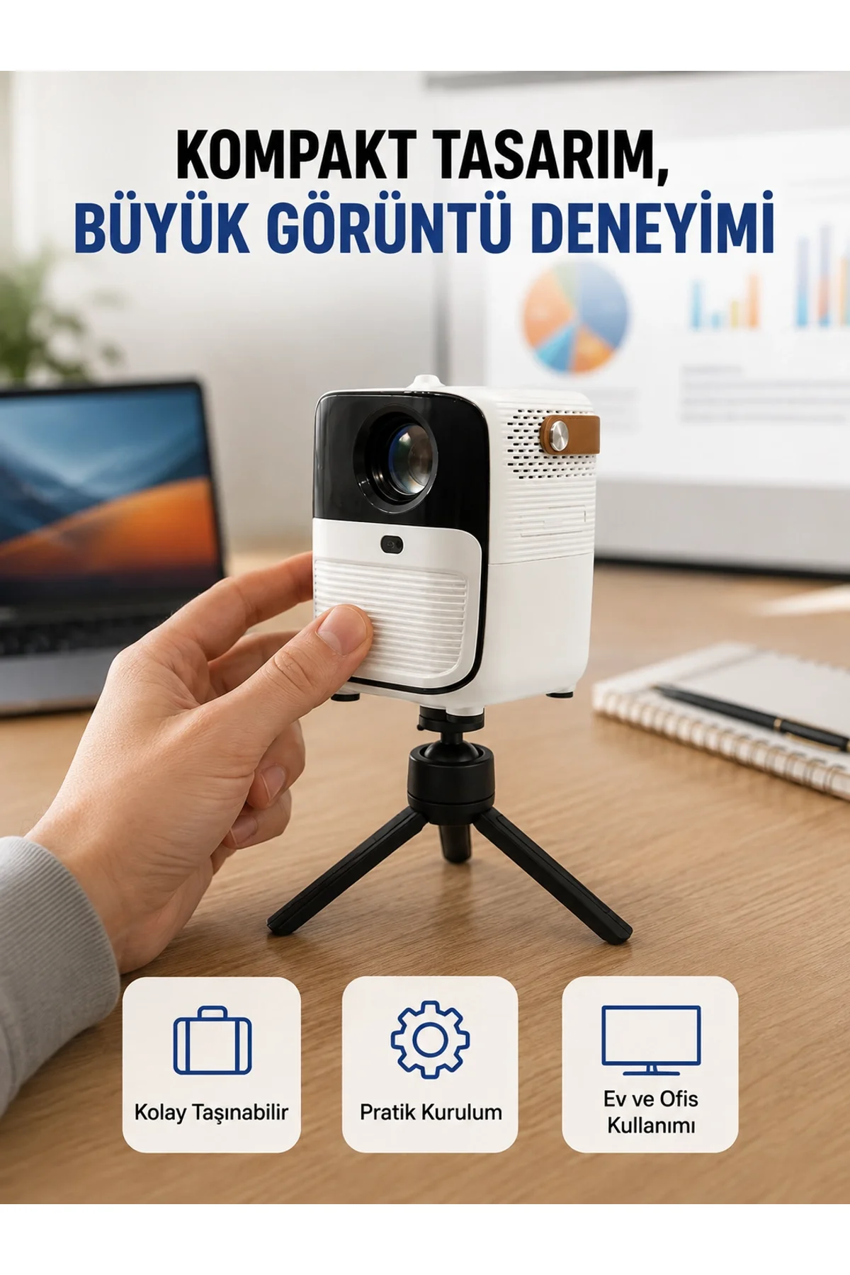50 İnç Tv Deneyimli Projektör – Yakın Mesafede Geniş Görüntü Yeni Nesil