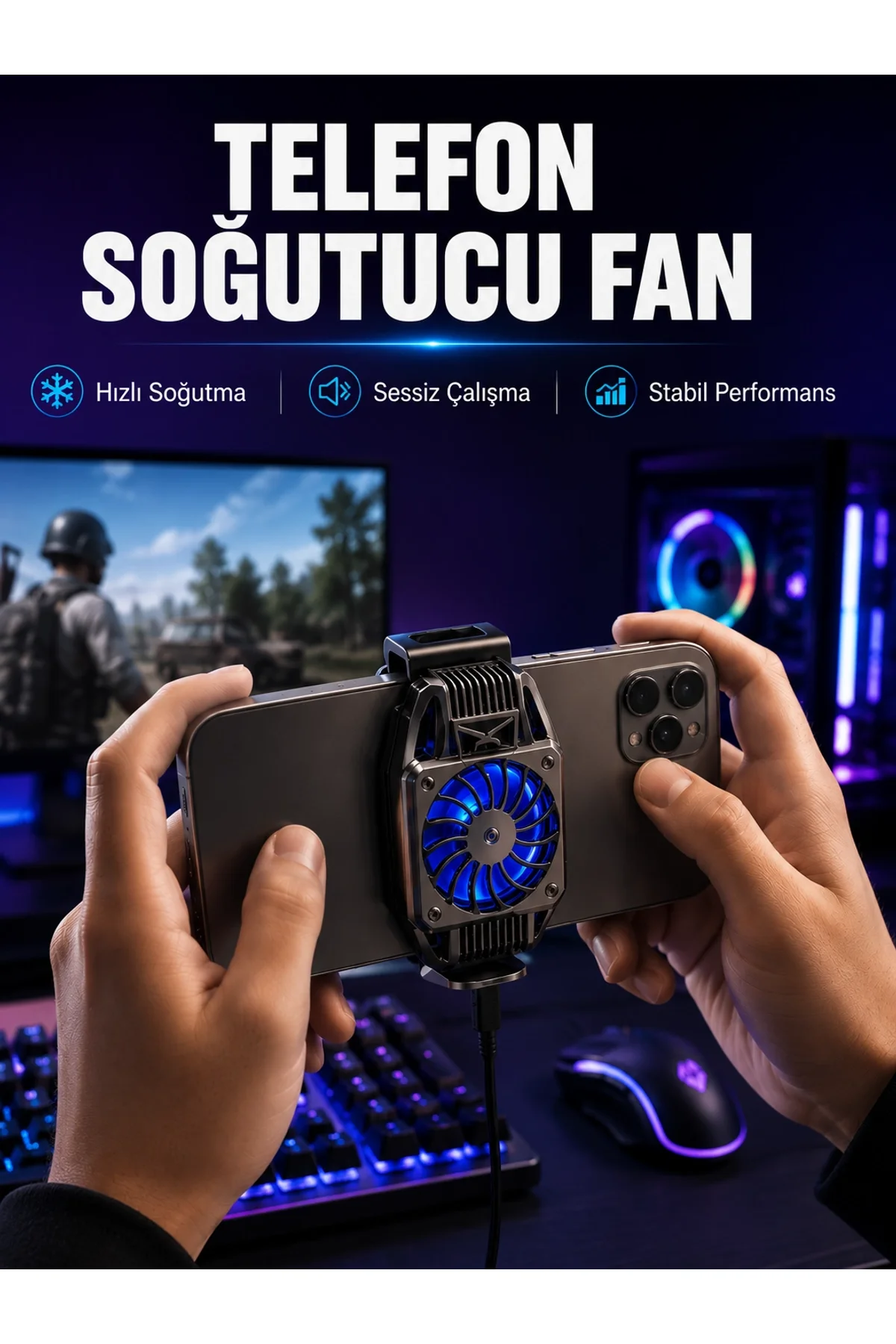Mobil Telefon Soğutucu Fan Yüksek Soğutma Performansı