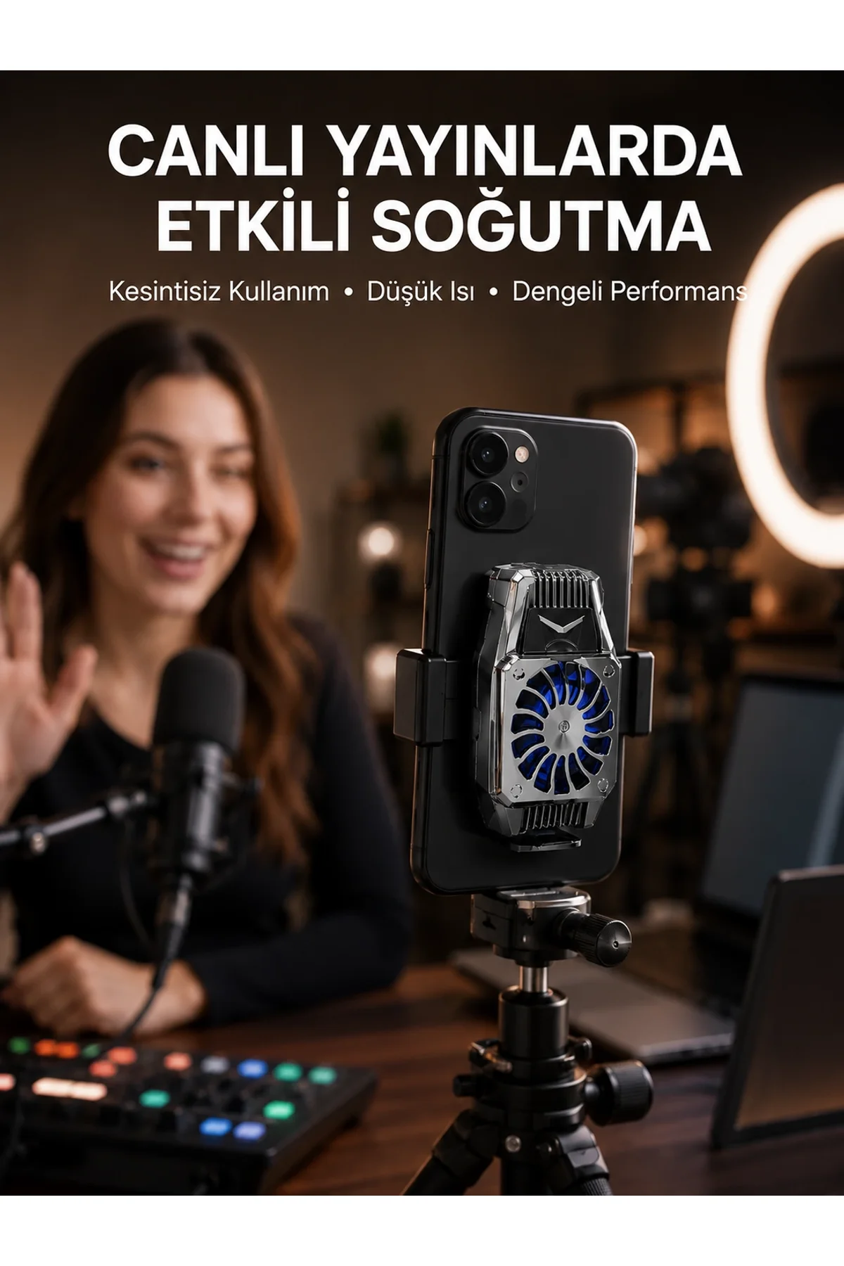 Telefon Soğutucu Fan Güçlü Hava Akışı İle Etkili Soğutma