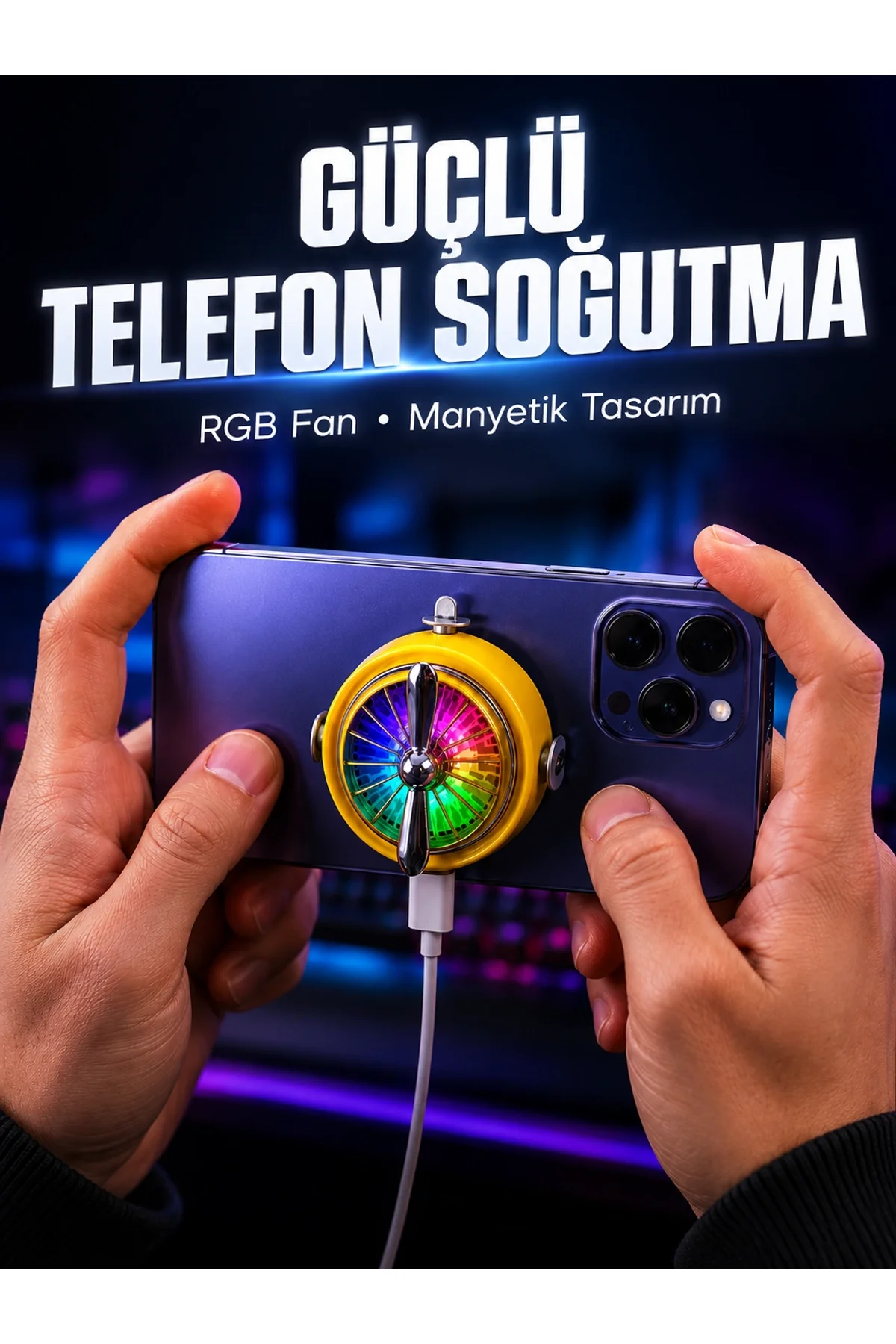 Mobil Lar İçin Rgb Işıklı Telefon Soğutucu