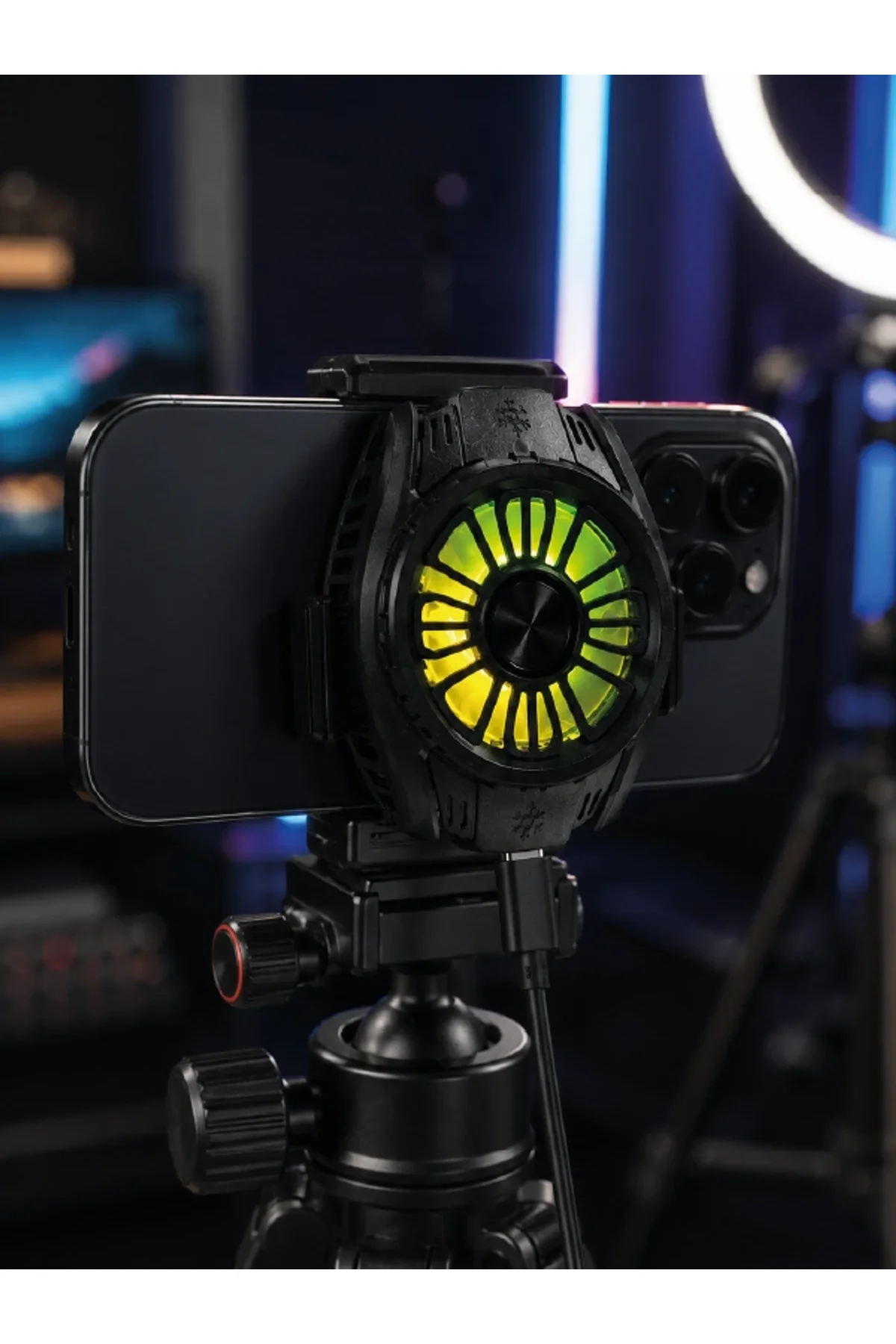 Rgb Fan Aydınlatmalı Sessiz Çalışan Telefon Soğutucu - Just Cheap Store Görsel 3