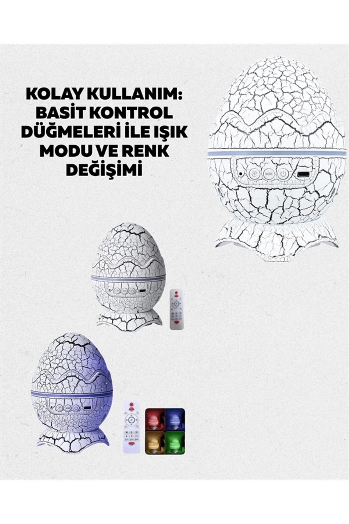 Bluetooth Hoparlör Özellikli 7 Renkli Gece Aydınlatması - Just Cheap Store Görsel 3