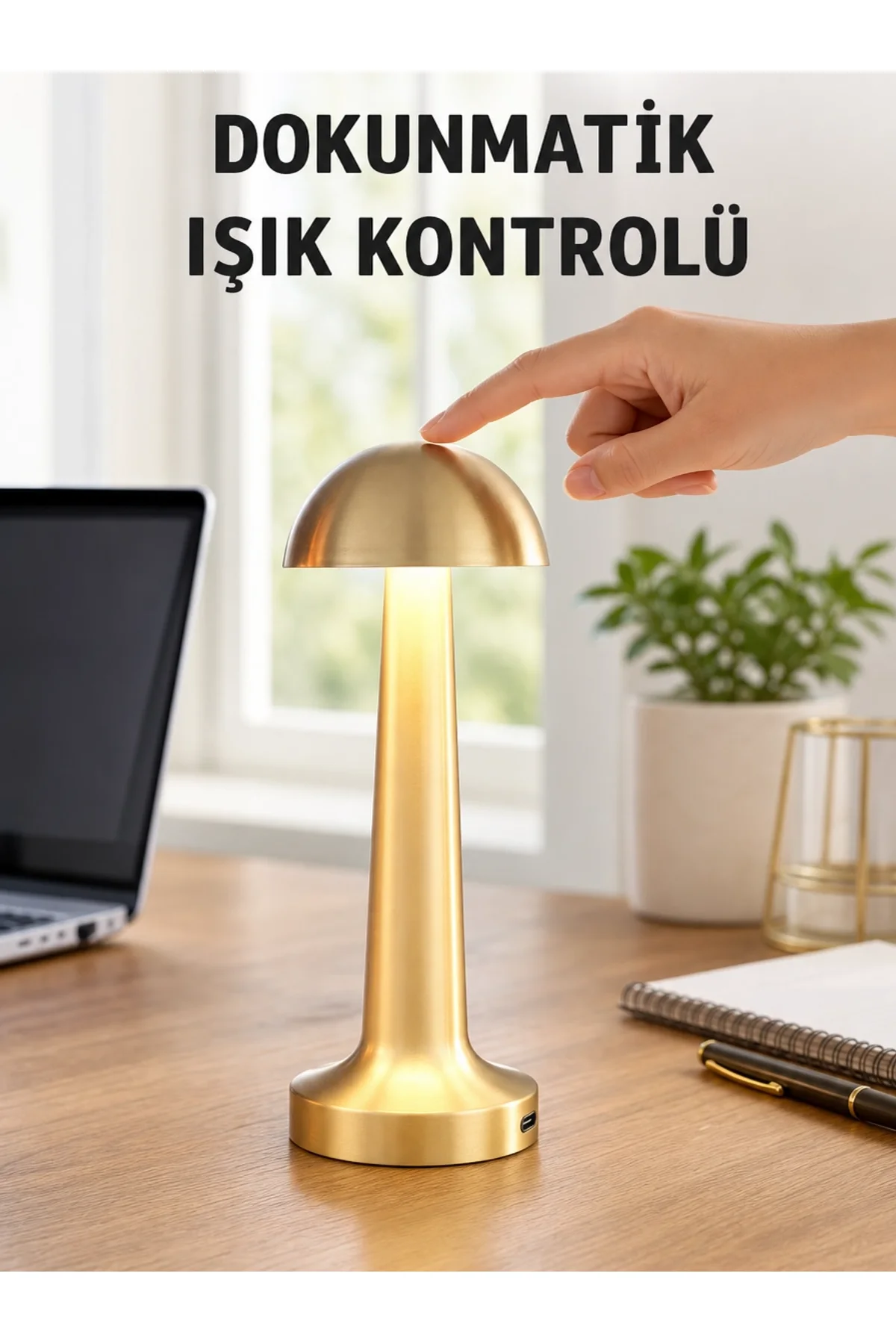 Modern Tasarım Şarjlı Masa Lambası – 1800 Mah Batarya Yeni Nesil