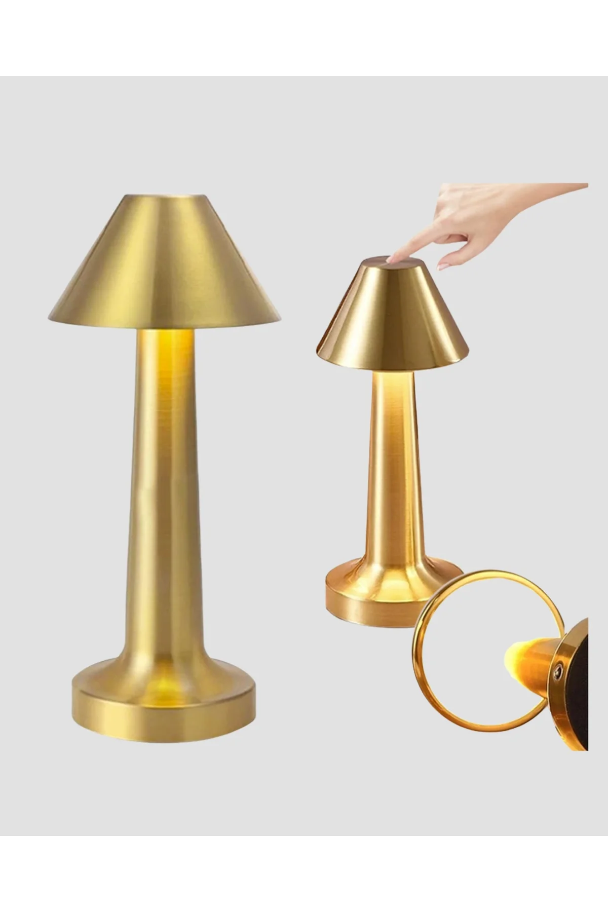 Şarjlı Masa Lambası 3 Işık Modu Kademesiz Karartma Metal Gövde Yeni Nesil - Just Cheap Store Görsel 5