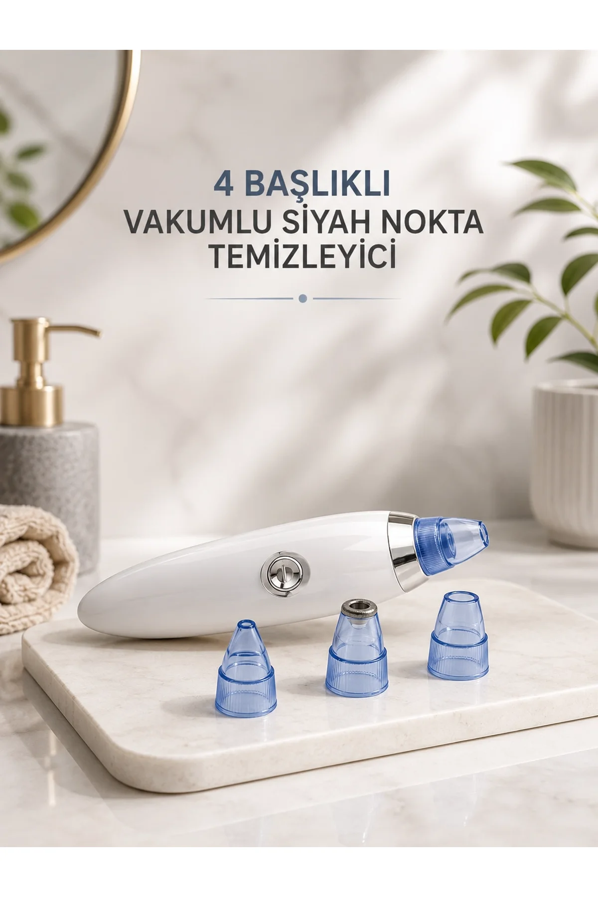 Yeni Nesil Vakumlu Pilli Siyah Nokta Ve Yüz Temizleme Cihazı 4 Başlıklı