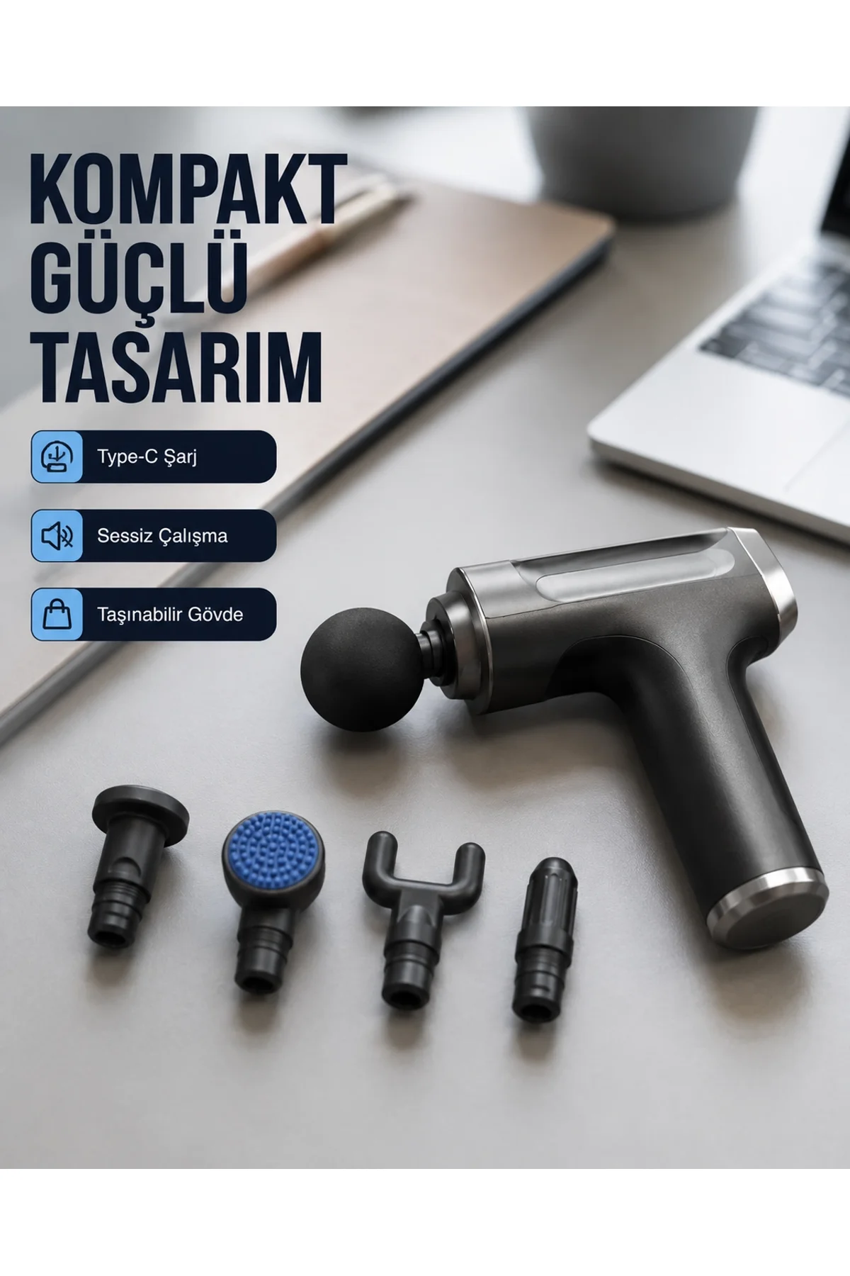 Kas Yorgunluğu Giderici Vücut Masaj Tabancası Yeni Nesil
