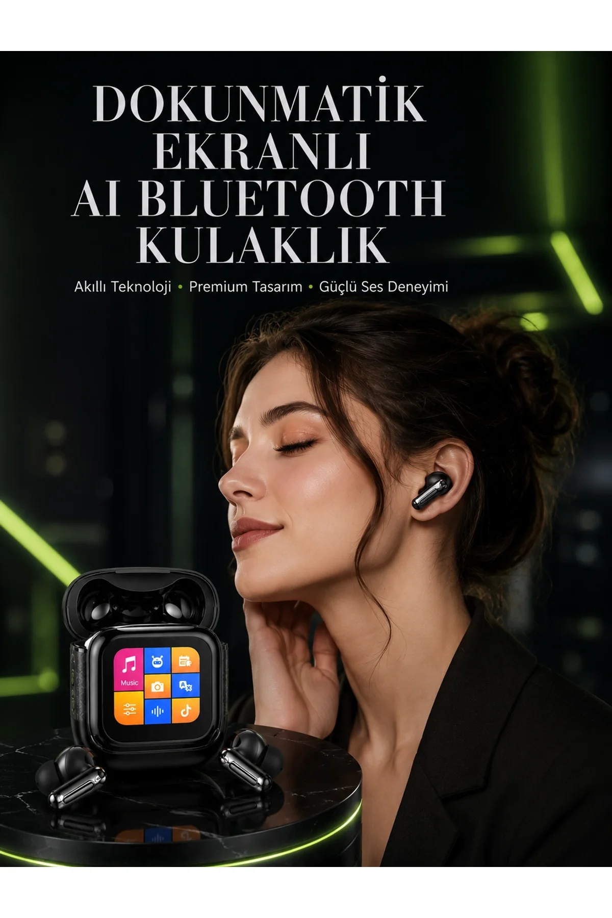 Yeni Nesil Aı Bluetooth Kulaklık Akıllı Dokunmatik Ekranlı