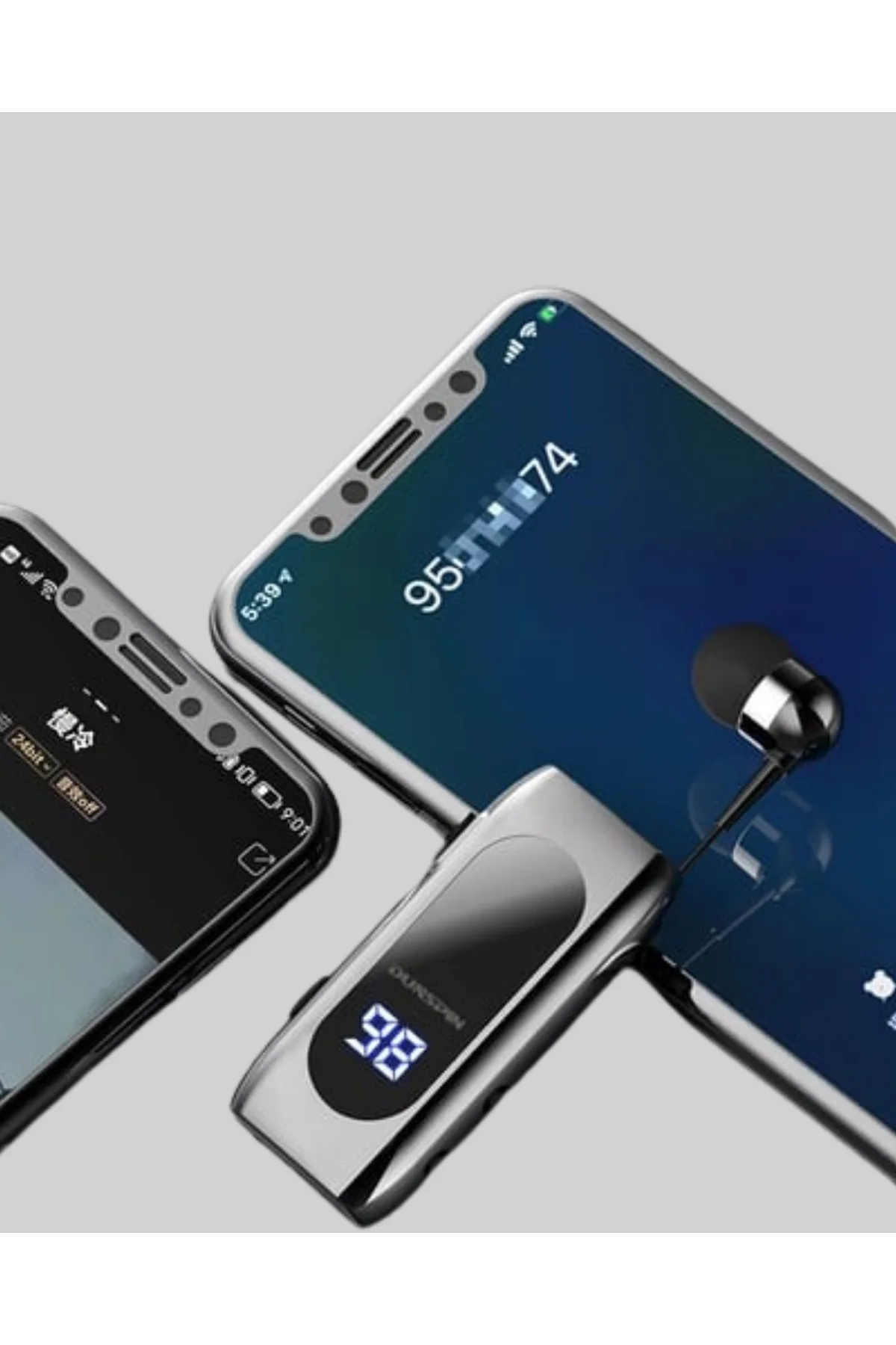 Bluetooth 5.2 Klipsli Kablosuz Kulaklık – Dijital Ekran &amp; Titreşimli Uyarı Yeni Nesil - Just Cheap Store Görsel 3