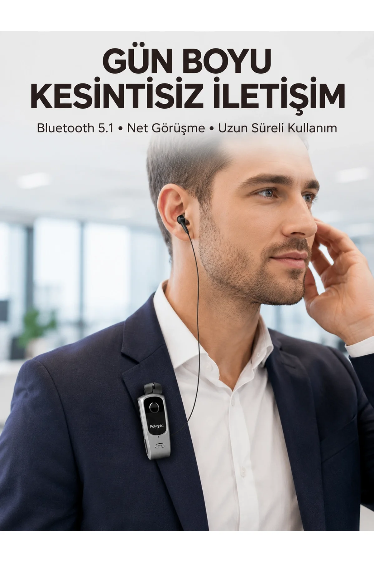 Çift Telefon Bağlantılı Eller Serbest Bluetooth Kulaklık