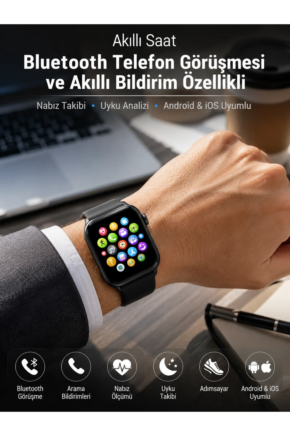 Dokunmatik Ekran, Bluetooth Görüşme, Akıllı Bildirim Ve Günlük Aktivite Takibi