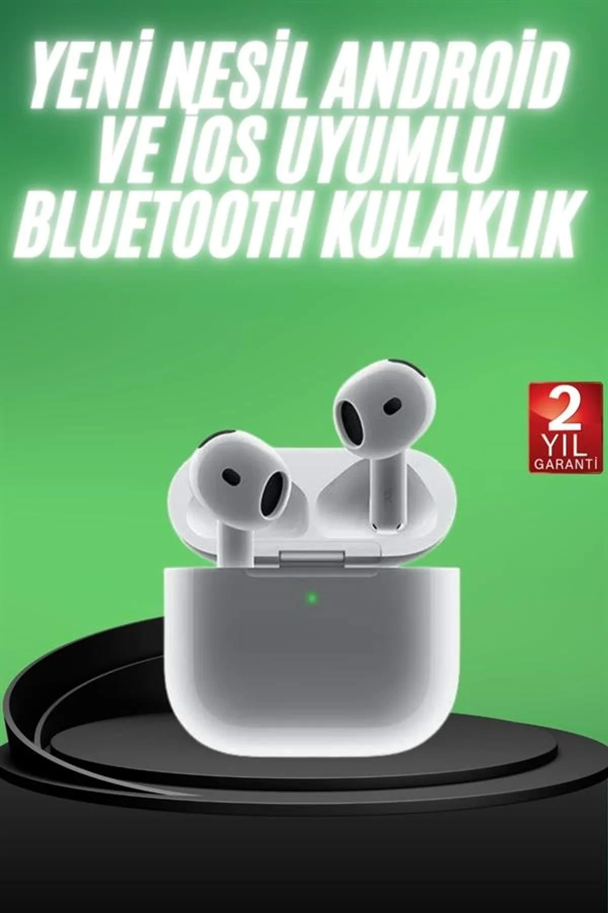 Yeni Nesil Bluetooth Kulaklık Beyaz Çağrı Cevaplayabilen Kablosuz - Just Cheap Store Görsel 2