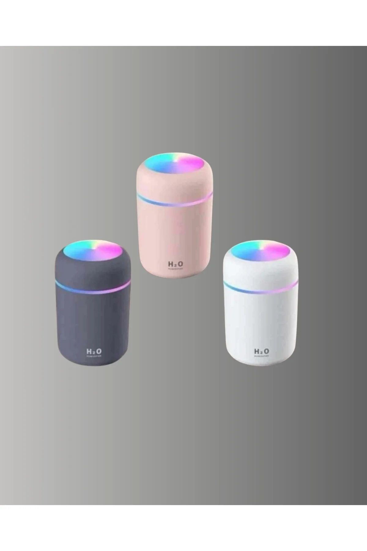 Abs Gövdeli 300ml Usb Nemlendirici – Beyaz, Gri, Pembe Renk - Just Cheap Store Görsel 5