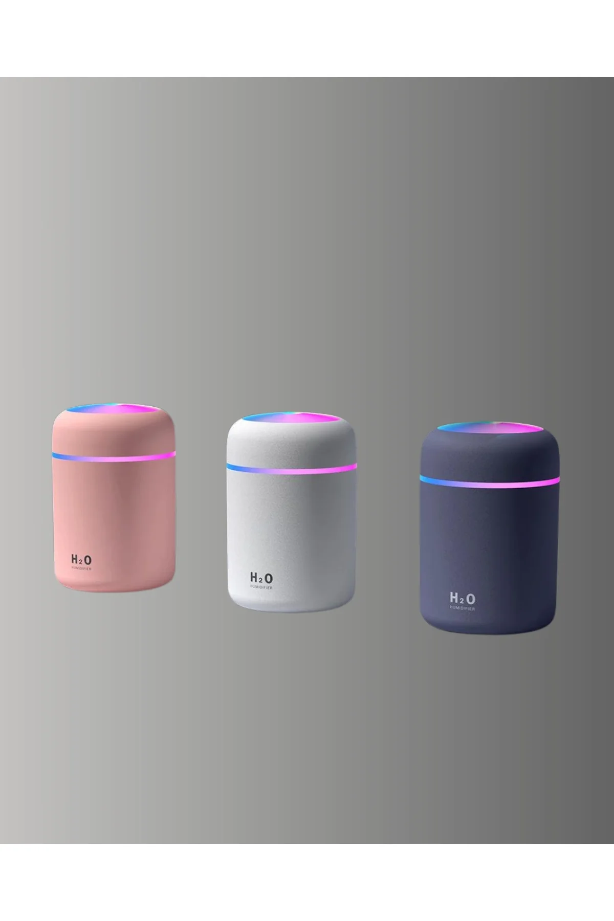 Abs Gövdeli 300ml Usb Nemlendirici – Beyaz, Gri, Pembe Renk - Just Cheap Store Görsel 3