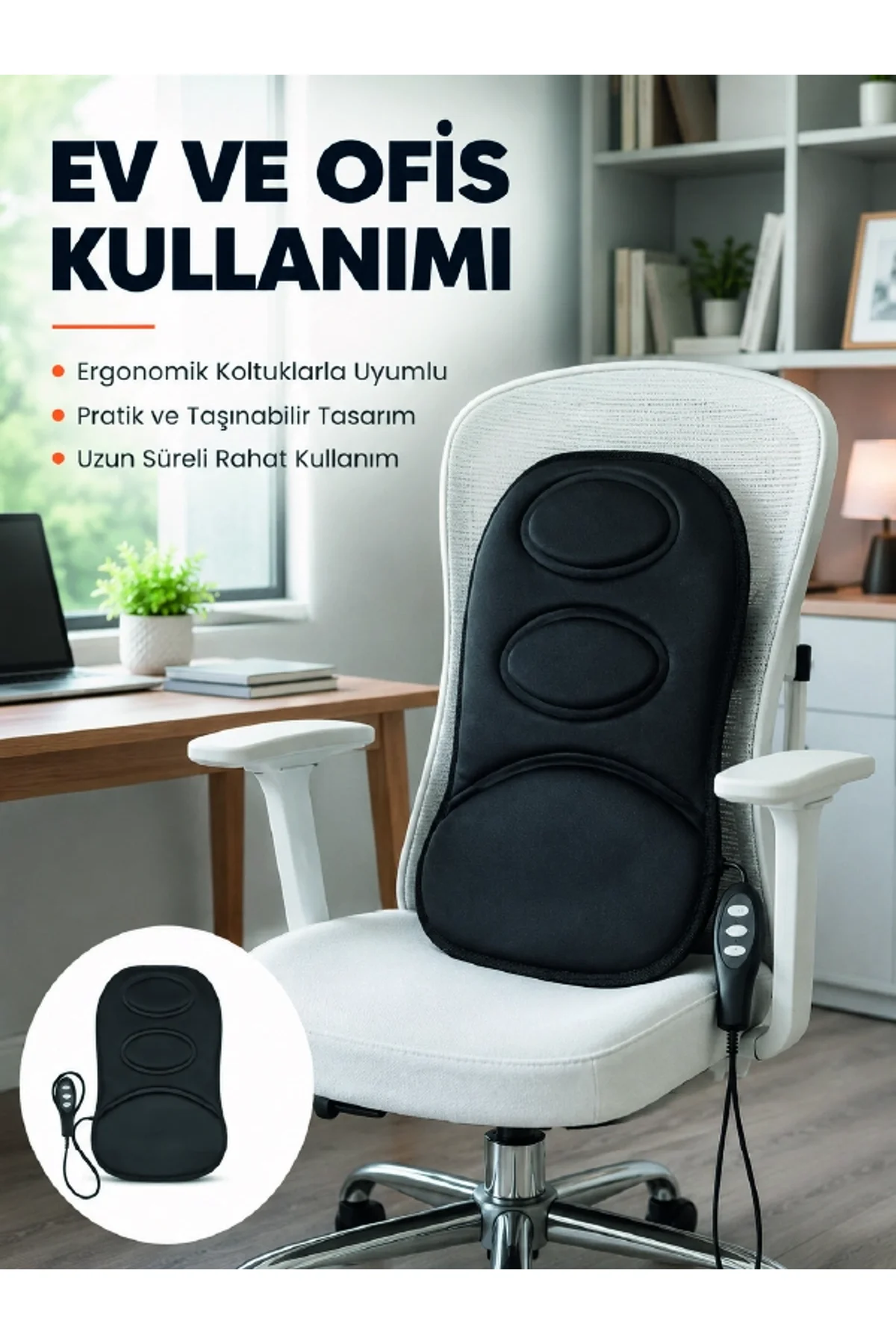 Ev Ve Araç İçin Masaj Minderi Modlu Isıtmalı Titreşimli Koltuk Masaj Pedi