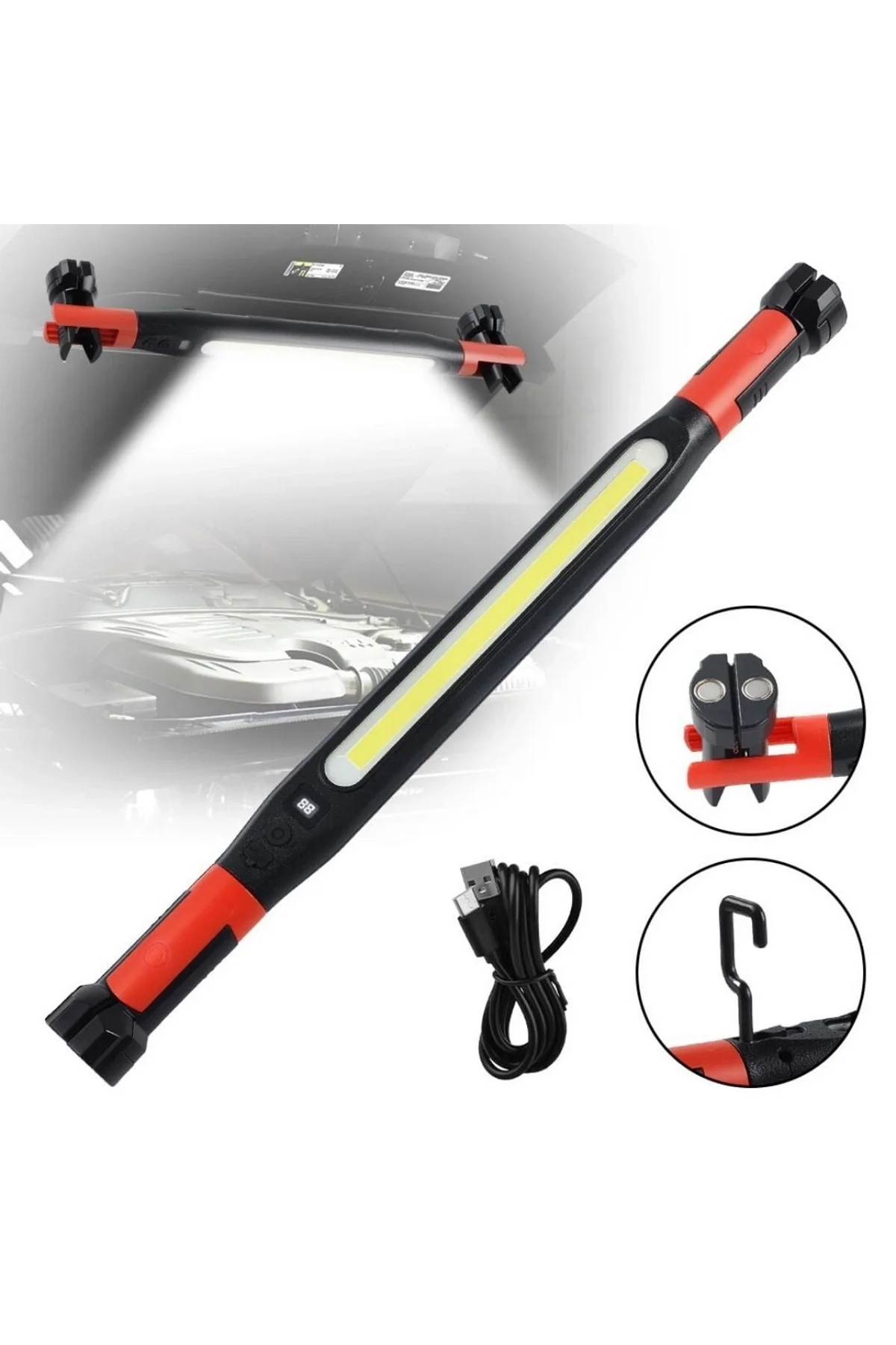 Gs-2080 40w 4000 Lümen Mıknatıslı Şarjlı Led Çalışma Ve Tamir Lambası