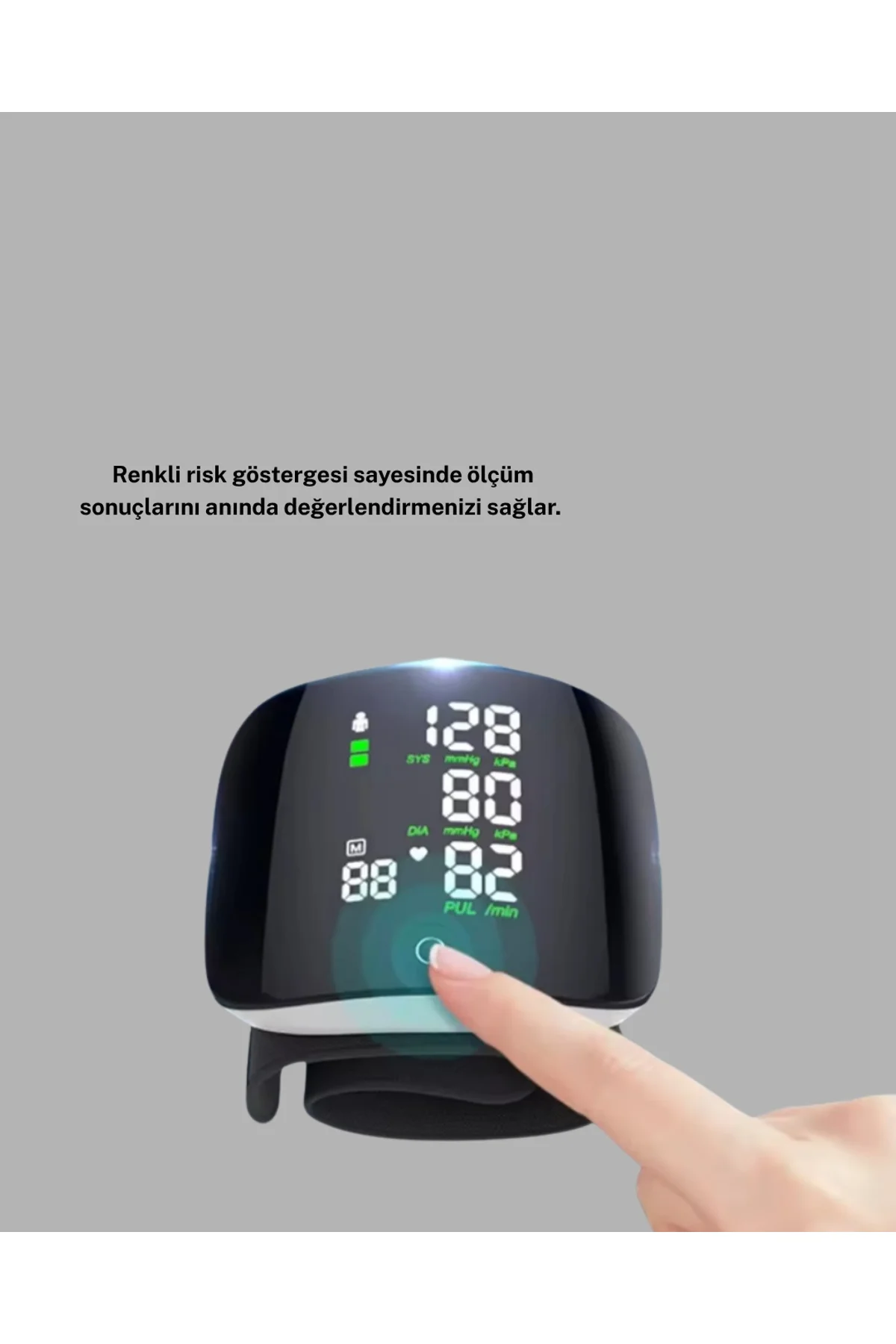 Bilekten Ölçüm Dijital Tansiyon Aleti – Renkli Risk Göstergeli Ve Aritmi Uyarılı - Just Cheap Store Görsel 3