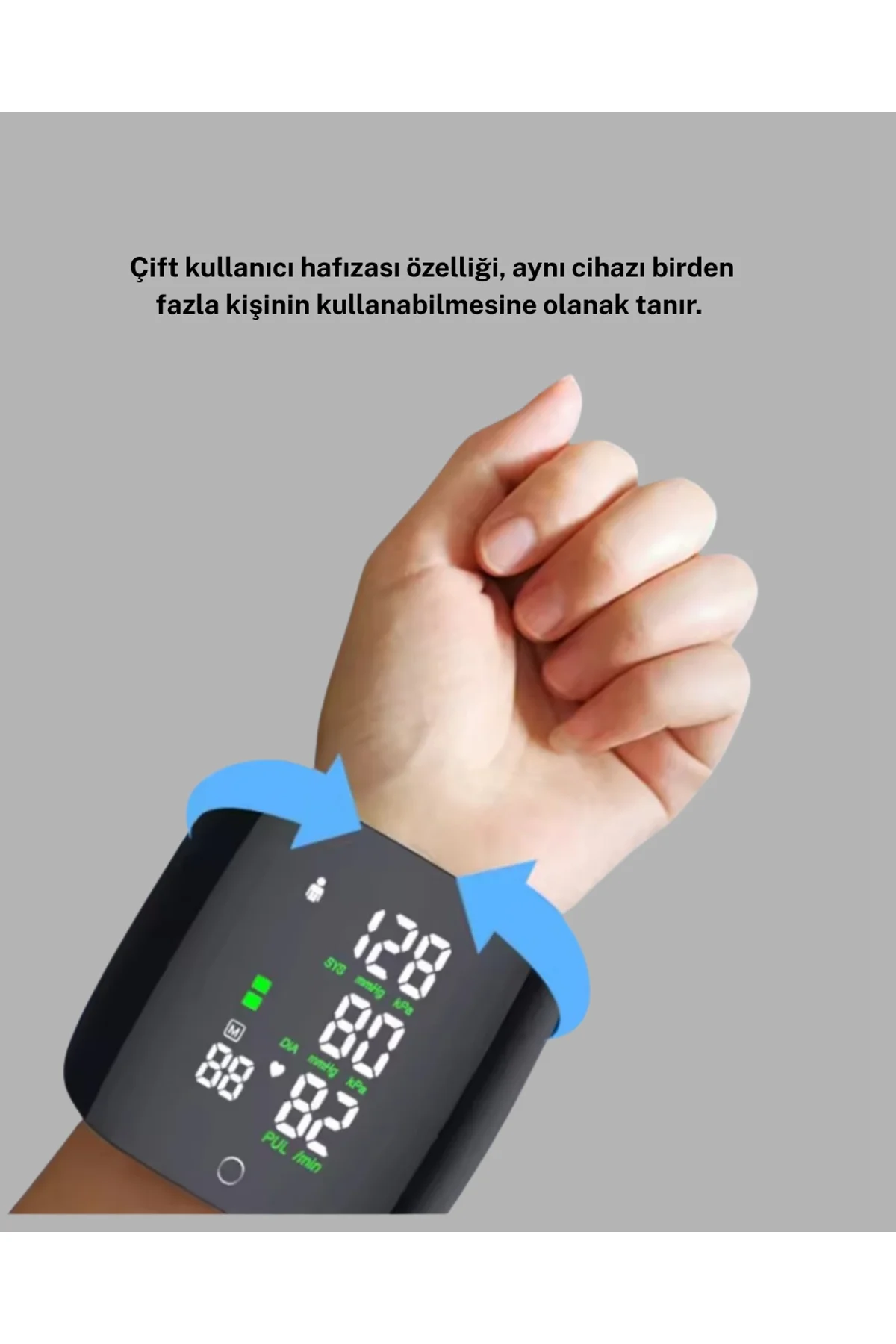 Bilekten Ölçüm Dijital Tansiyon Aleti – Renkli Risk Göstergeli Ve Aritmi Uyarılı - Just Cheap Store Görsel 4