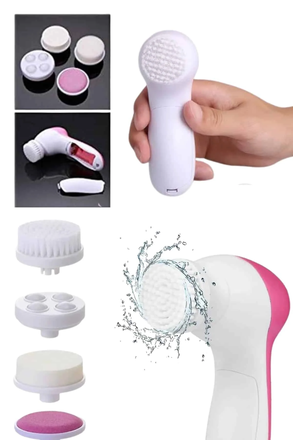 5 Başlıklı Cilt Temizleme Cihazı Ultra Kaliteli Yumuşak Kırşıklık Karşıtı Yeni Nesil - Just Cheap Store Görsel 4