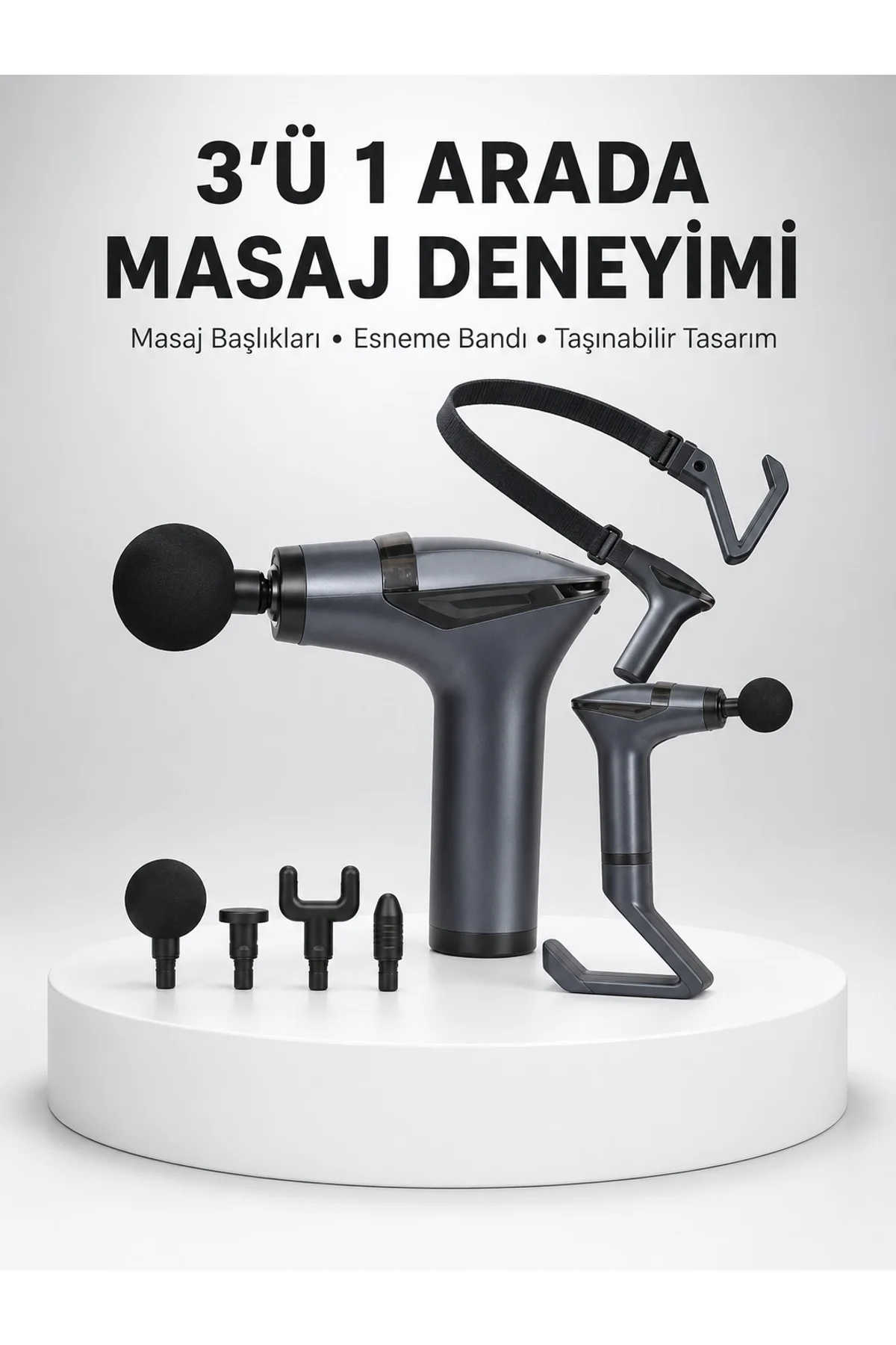 Titreşimli Şarjlı Masaj Aleti 3in1 Fonksiyonel Çok Amaçlı Model Yeni Nesil