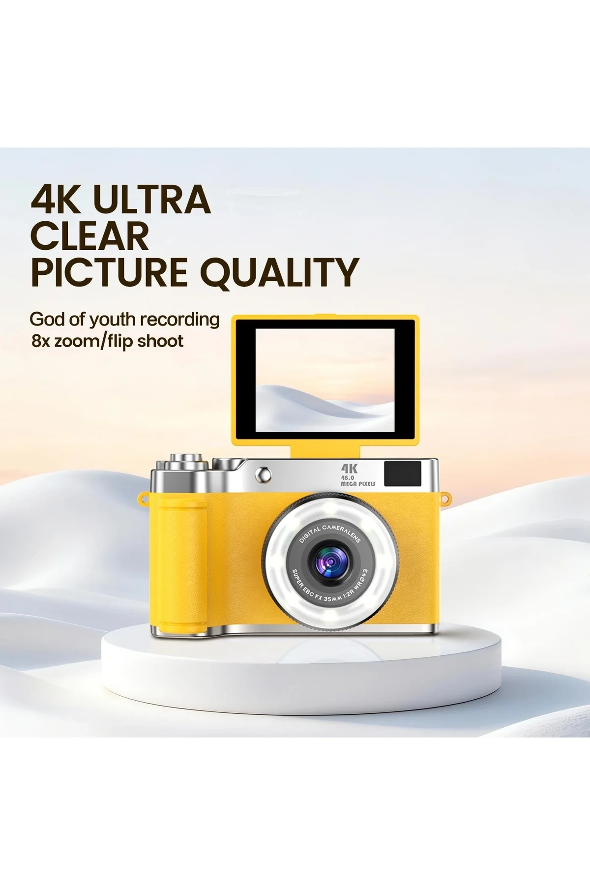 4k Çantalı Dijital Retro Video Kamera 48mp 16x Zoom Işıklı (32gb) Kart Dijital Fotoğraf Makinesi Siy - Just Cheap Store Görsel 5