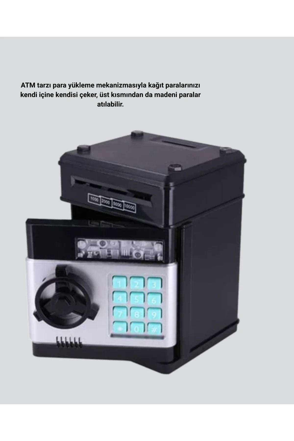 Işıklı Sesli Şifreli Atm Görünümlü Kasa Kumbara - Just Cheap Store Görsel 3