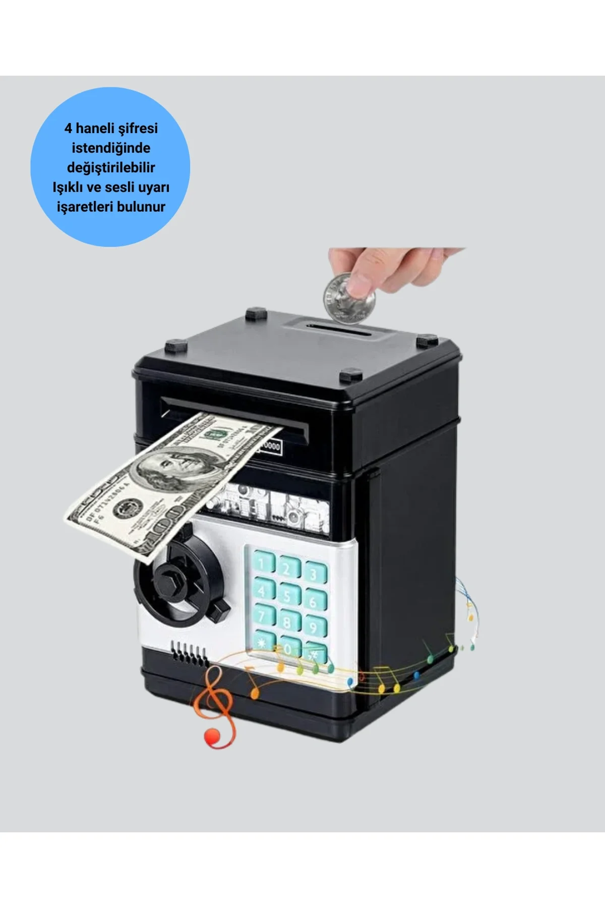 Otomatik Para Çeken Şifreli Atm Tasarımlı Kumbara - Just Cheap Store Görsel 4