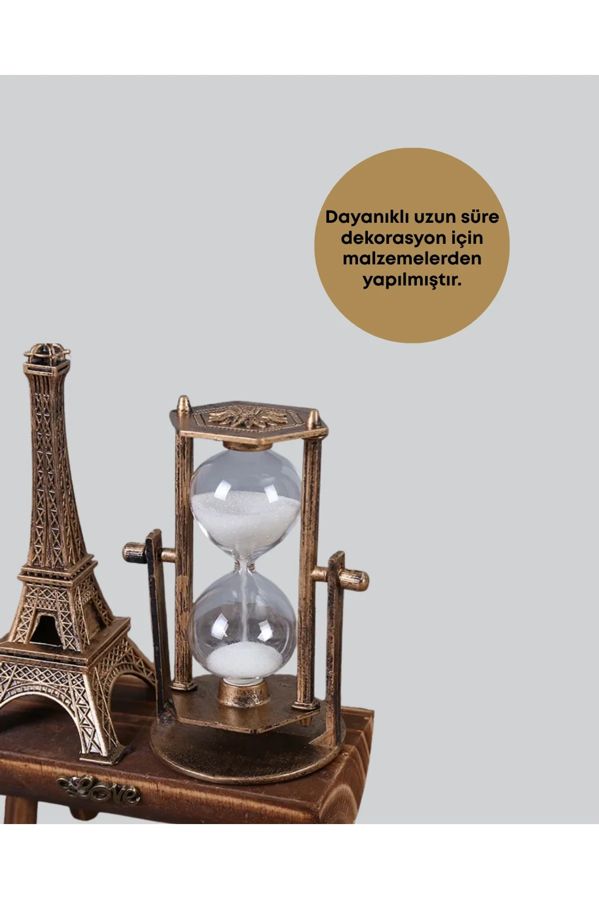 Dekoratif Kum Saati – Ahşap Malzeme, Hediyelik Masa Aksesuarı - Just Cheap Store Görsel 4