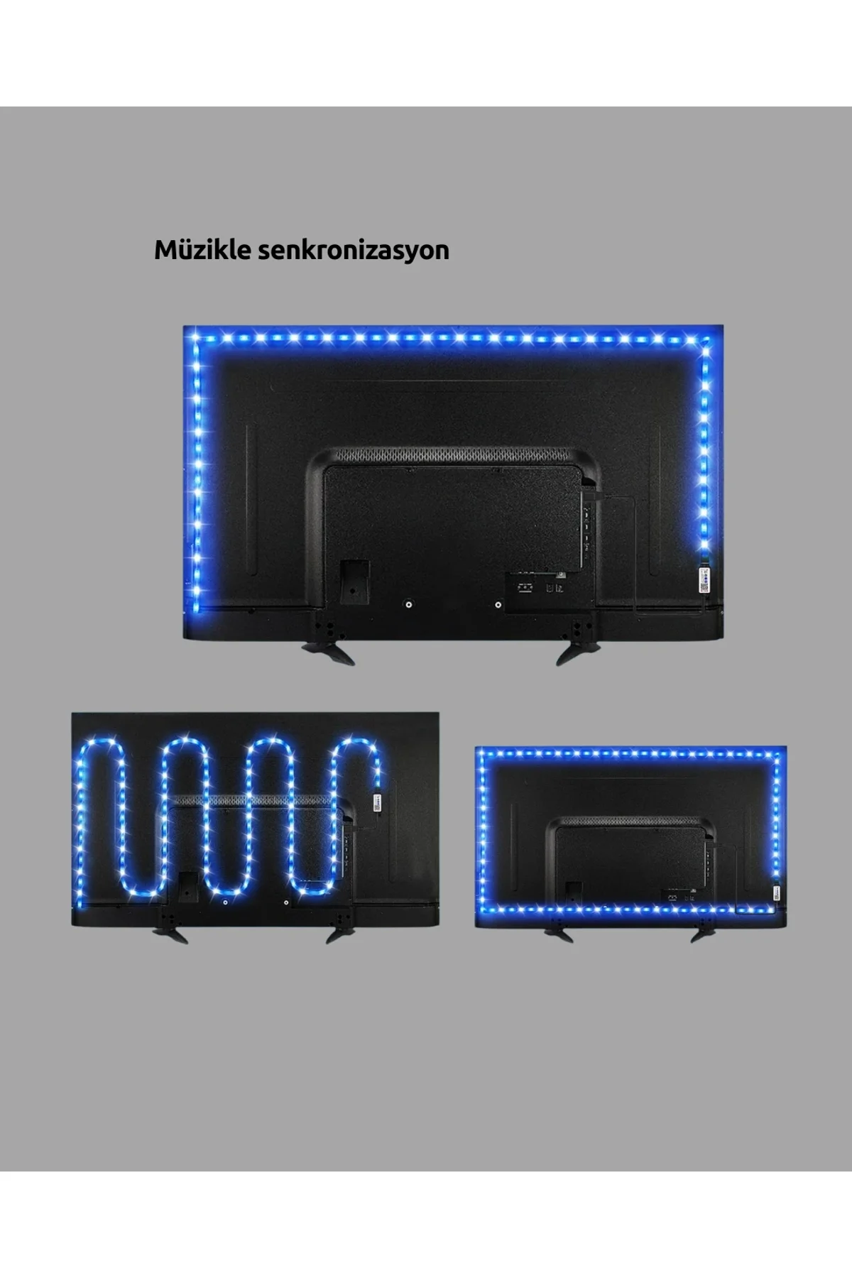 Müzikle Senkronize Led Şerit Tv Aydınlatma Yeni Nesil - Just Cheap Store Görsel 5